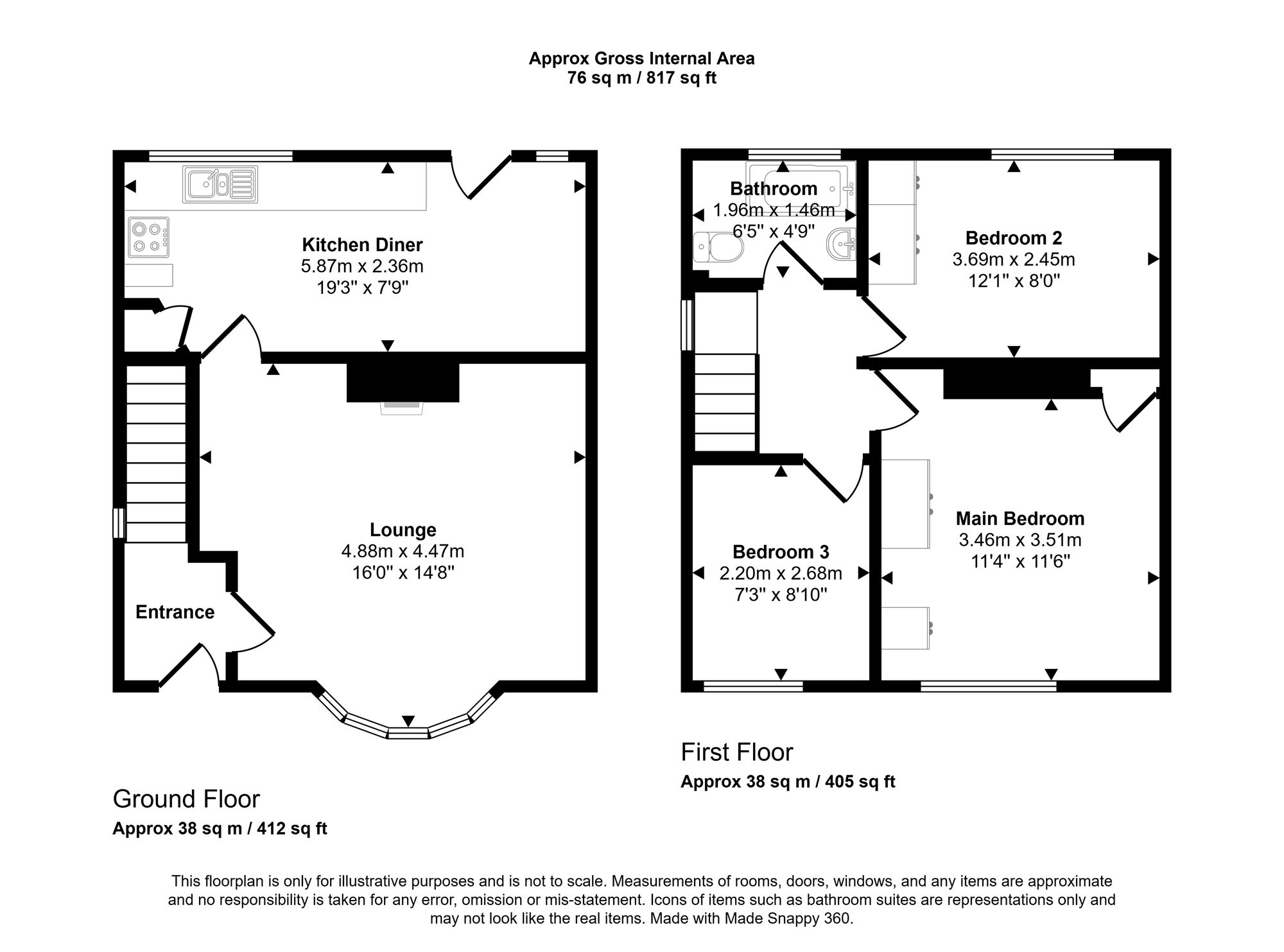 84 Park Road, Wigan floorplan