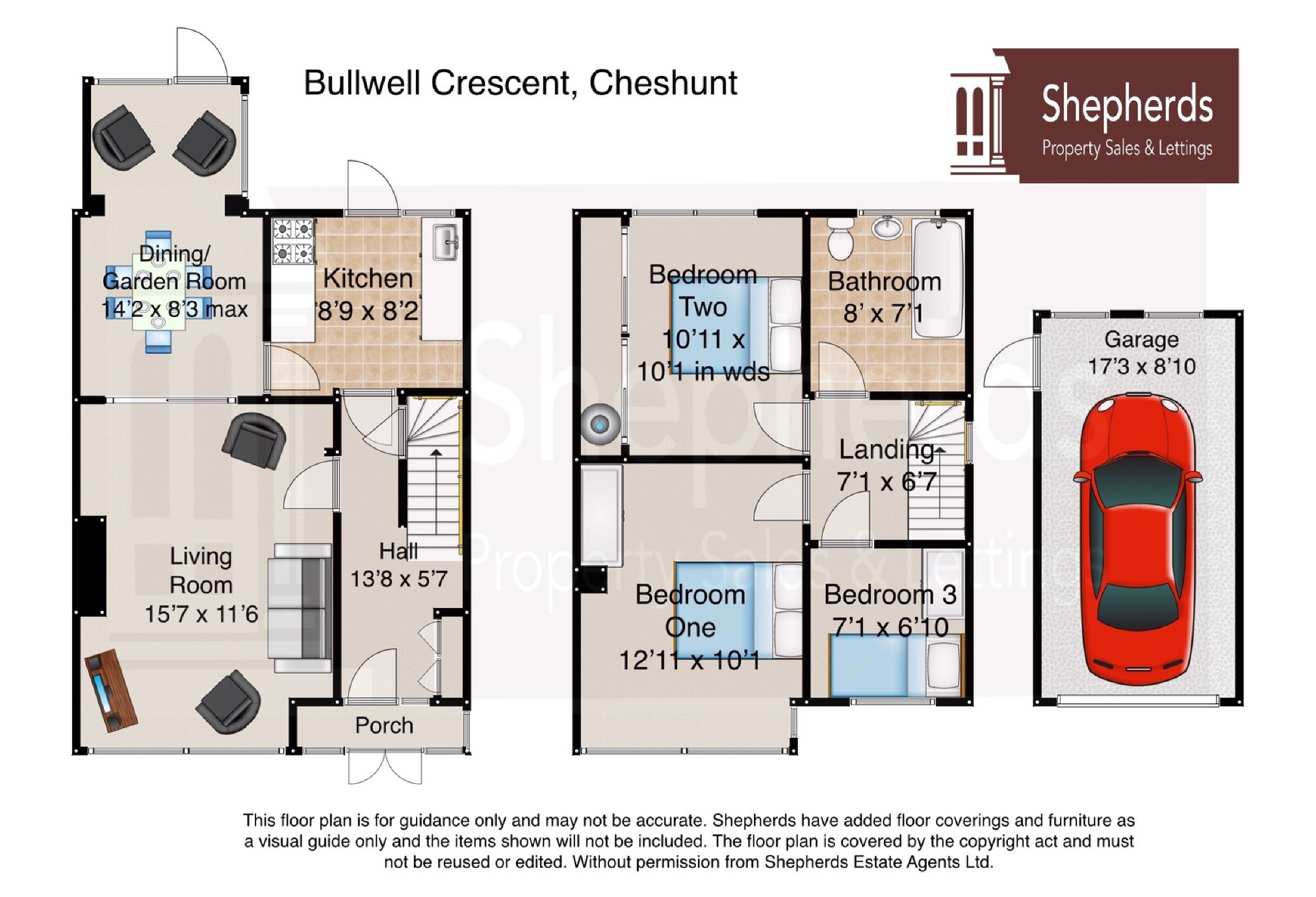 3 Bedrooms Semi-detached house for sale in Bullwell Crescent, Cheshunt, Hertfordshire EN8