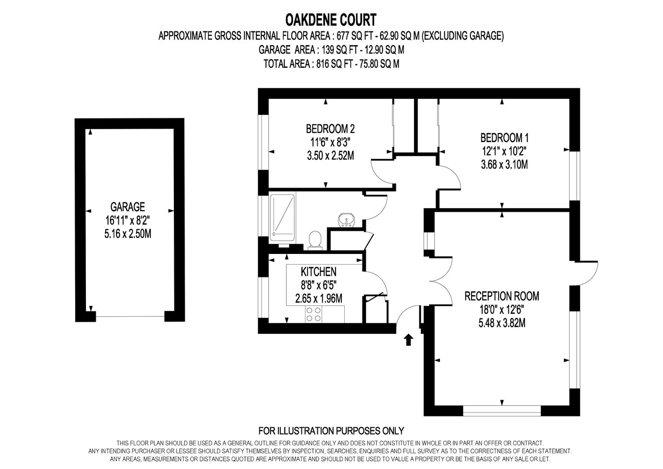 13, Oakdene Court, Walton-on-Thames floorplan