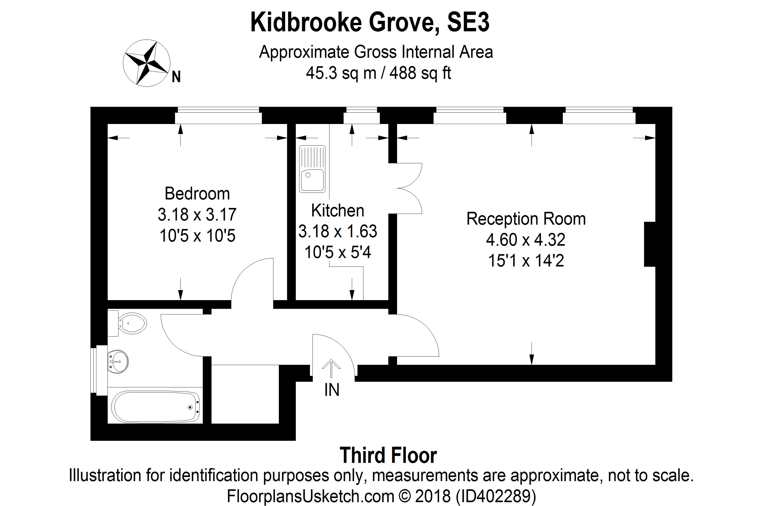 1 Bedrooms Flat to rent in Kidbrooke Grove, London SE3