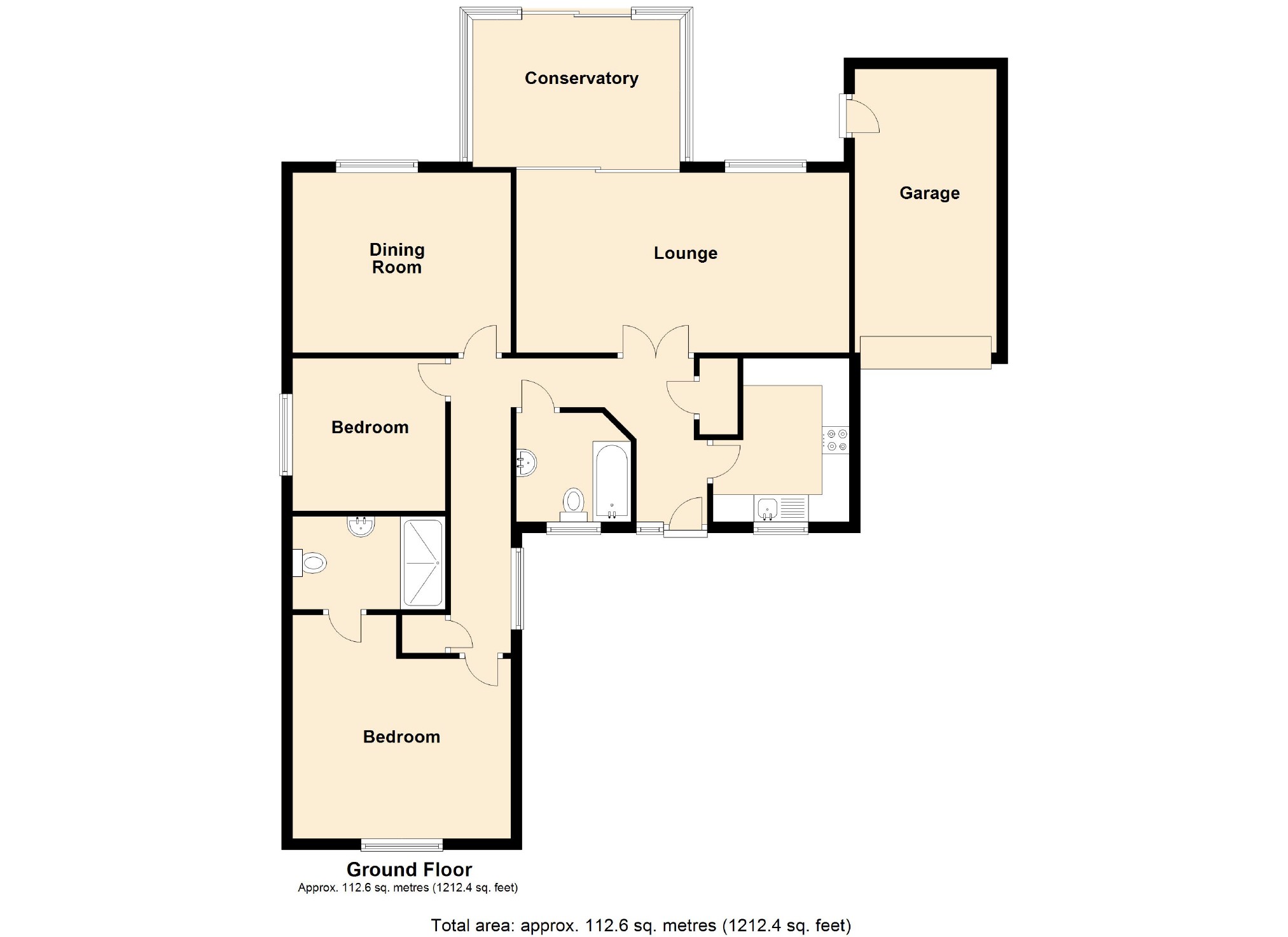 Church Gardens, St. Martins, Oswestry SY11, 3 bedroom detached bungalow
