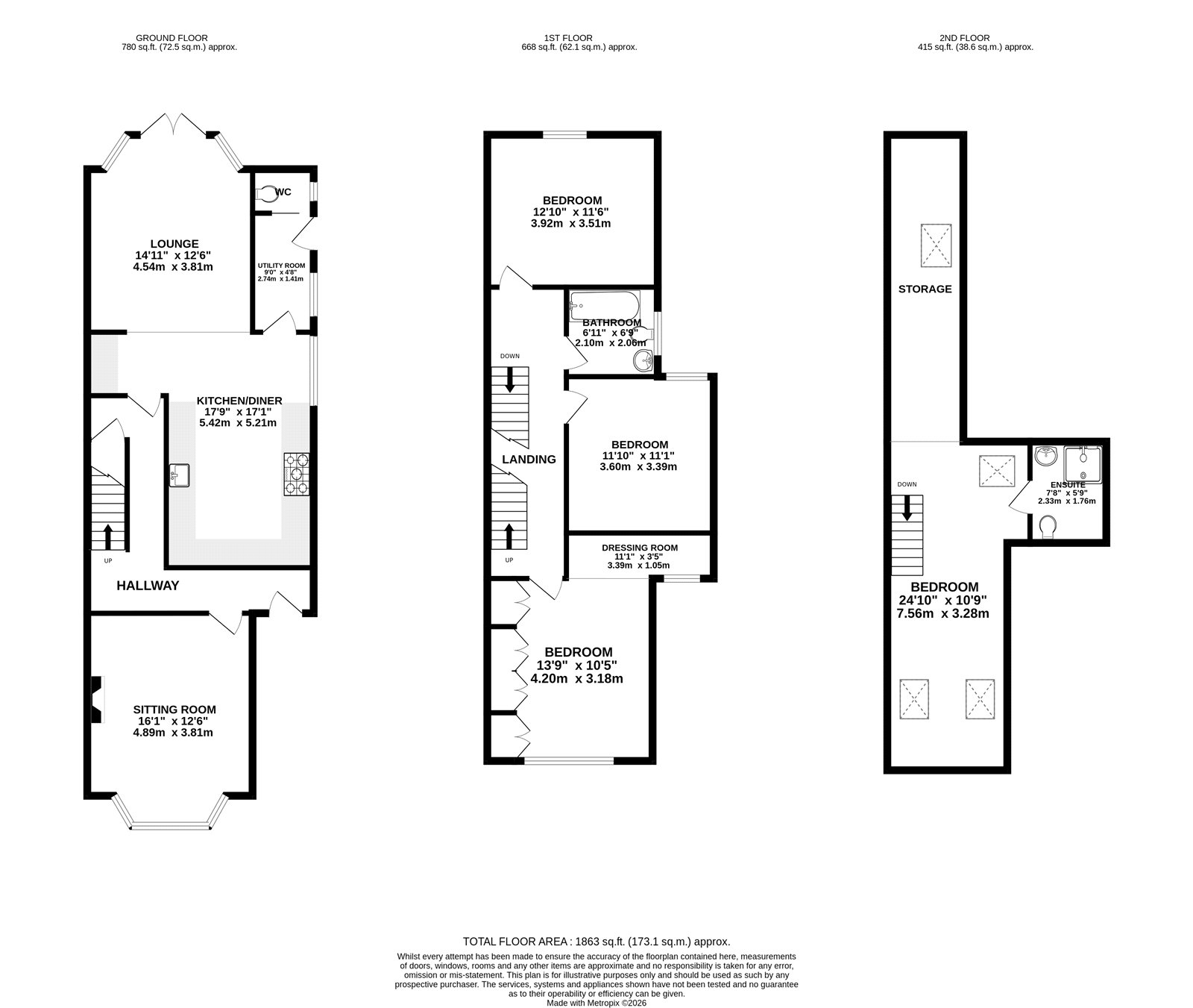110, Edward Road, Nottingham floorplan