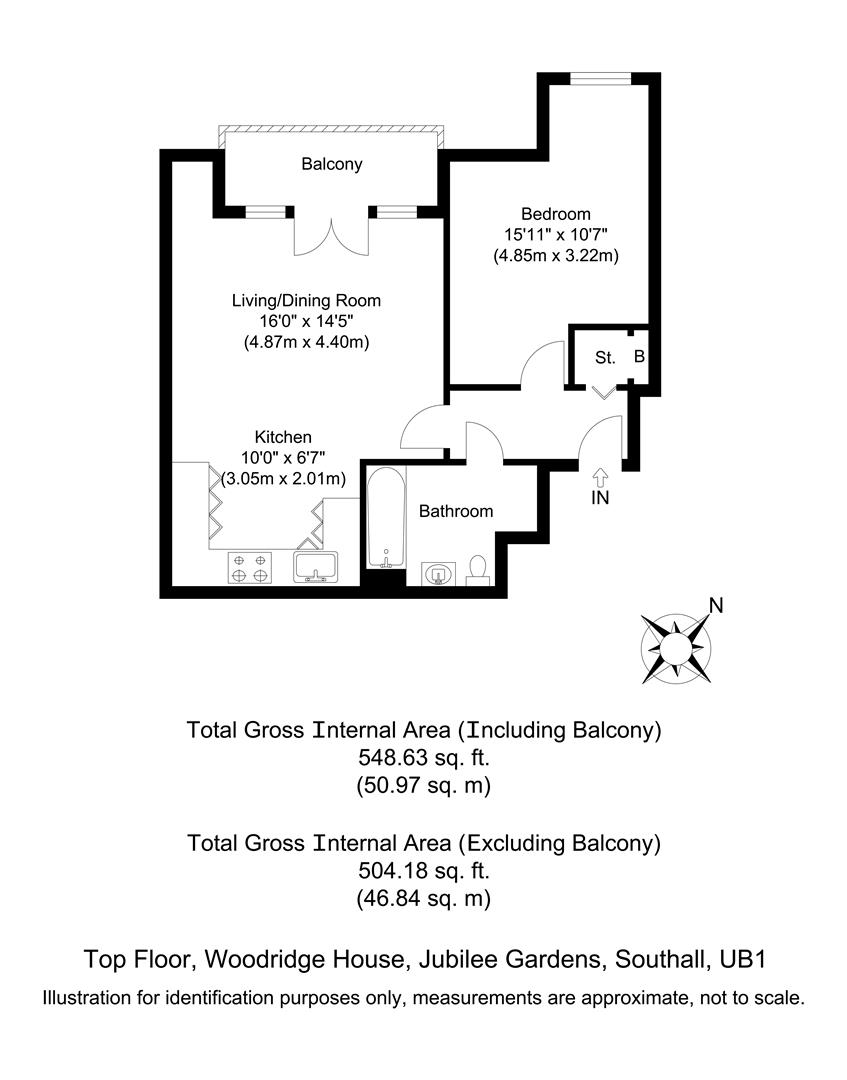 Flat 8, Woodridge House, Jubilee Gardens, Southall floorplan