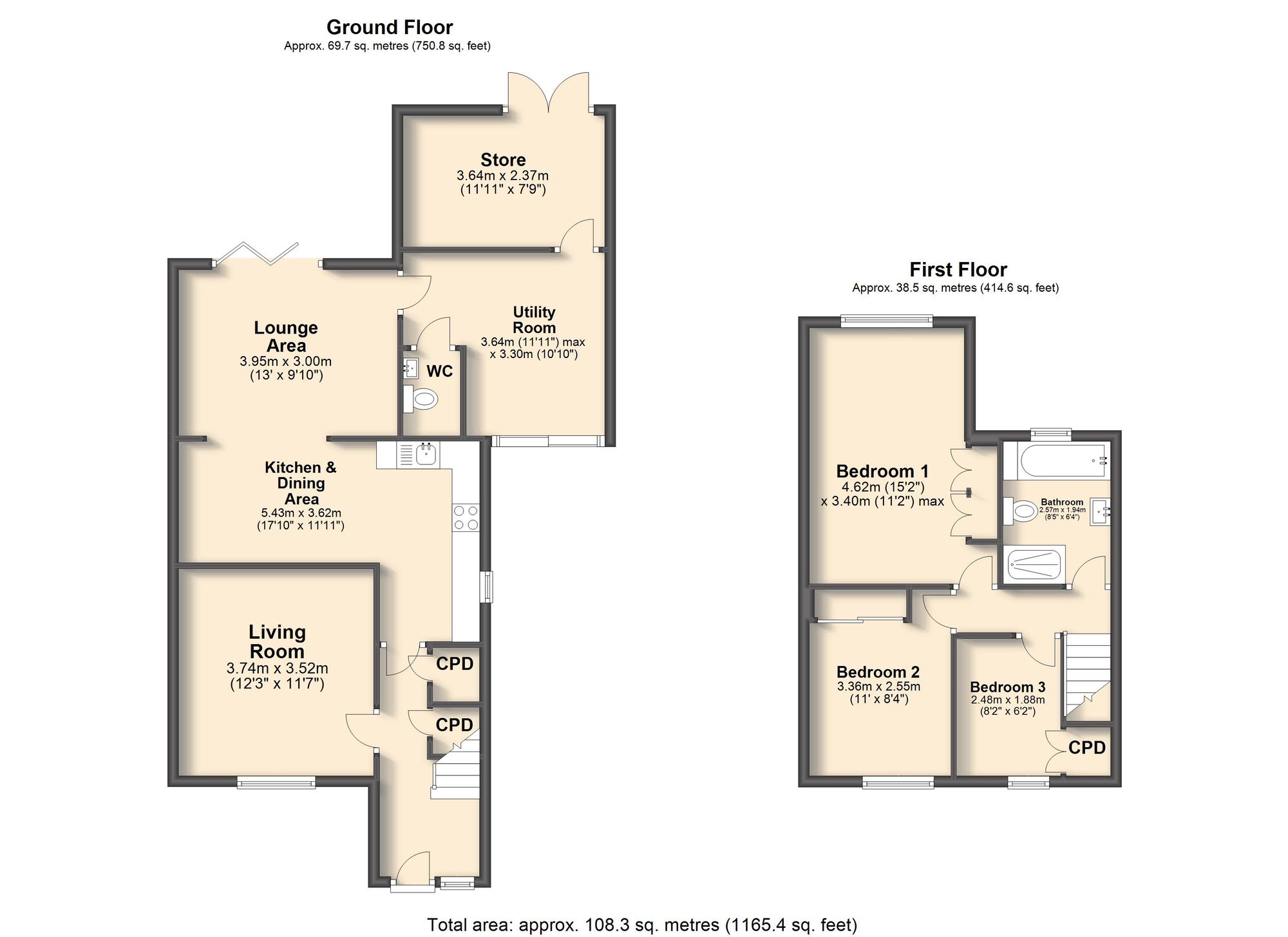 Redfern Grove, Sheffield floorplan