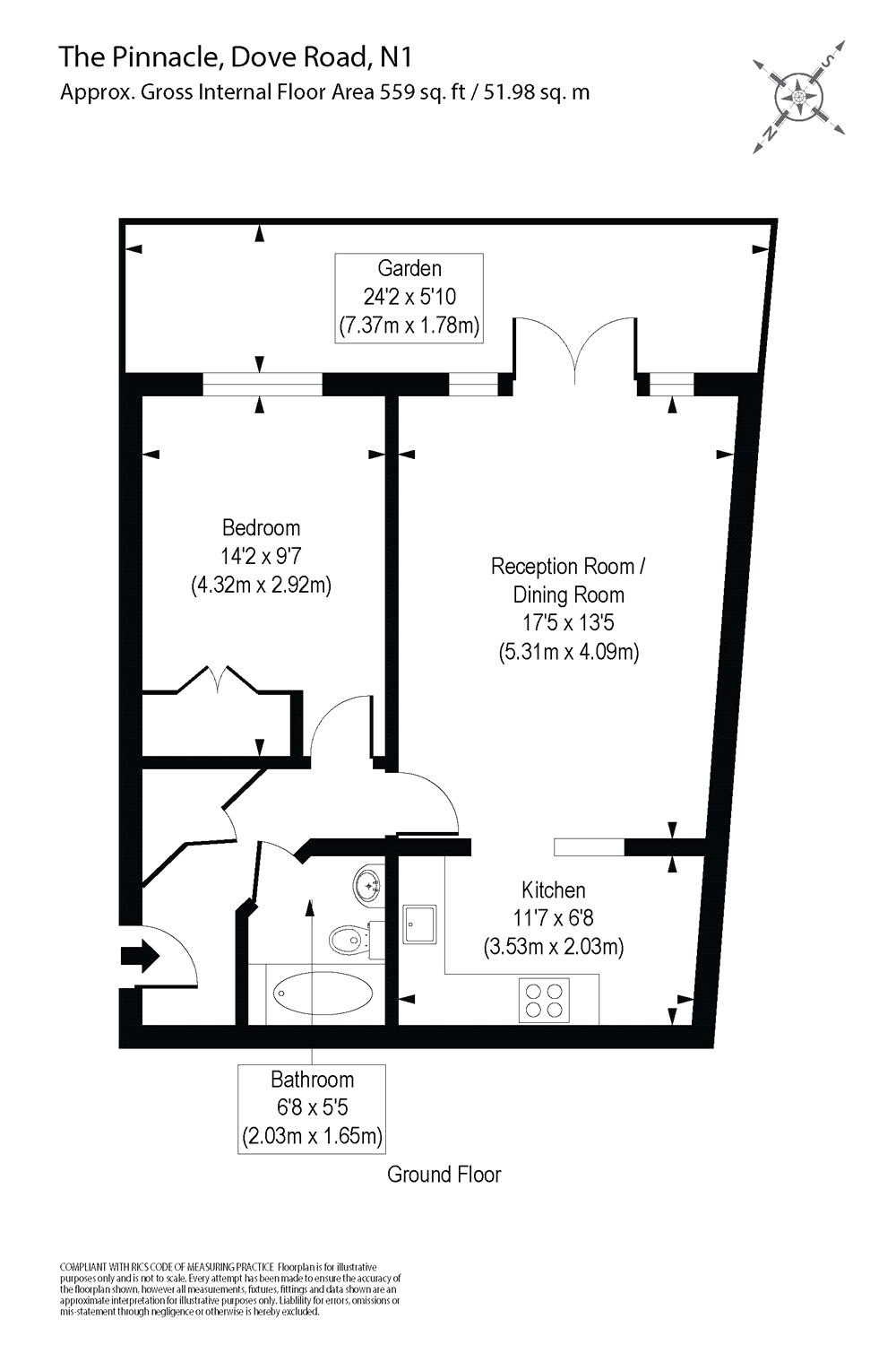 1 Bedrooms Flat for sale in The Pinnacle, 2 Dove Road, London N1