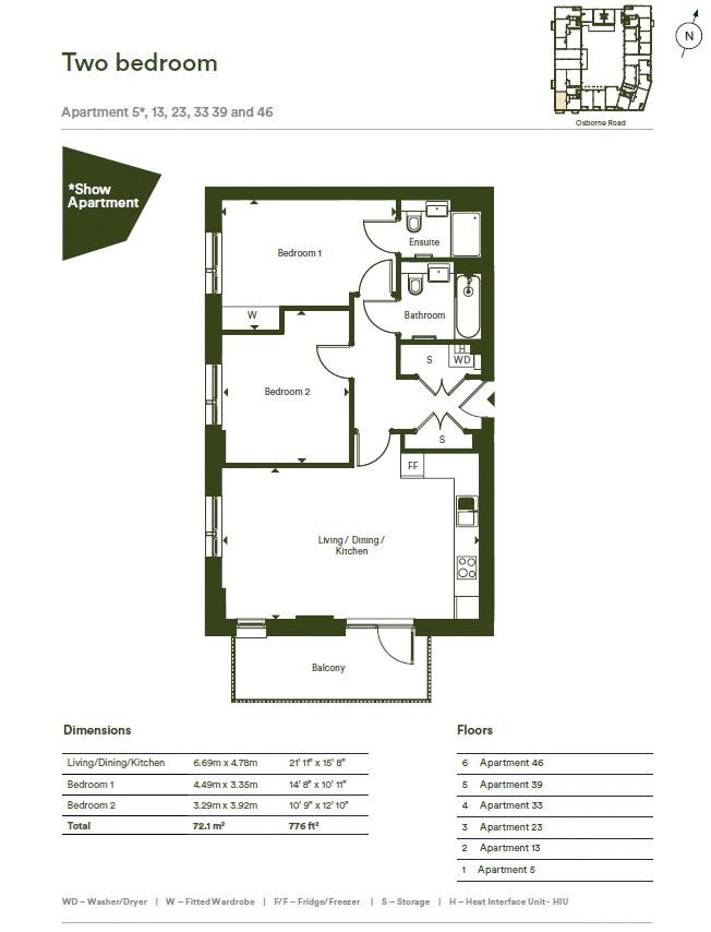 13 Sidon Apartments, Streamdale Road, London floorplan