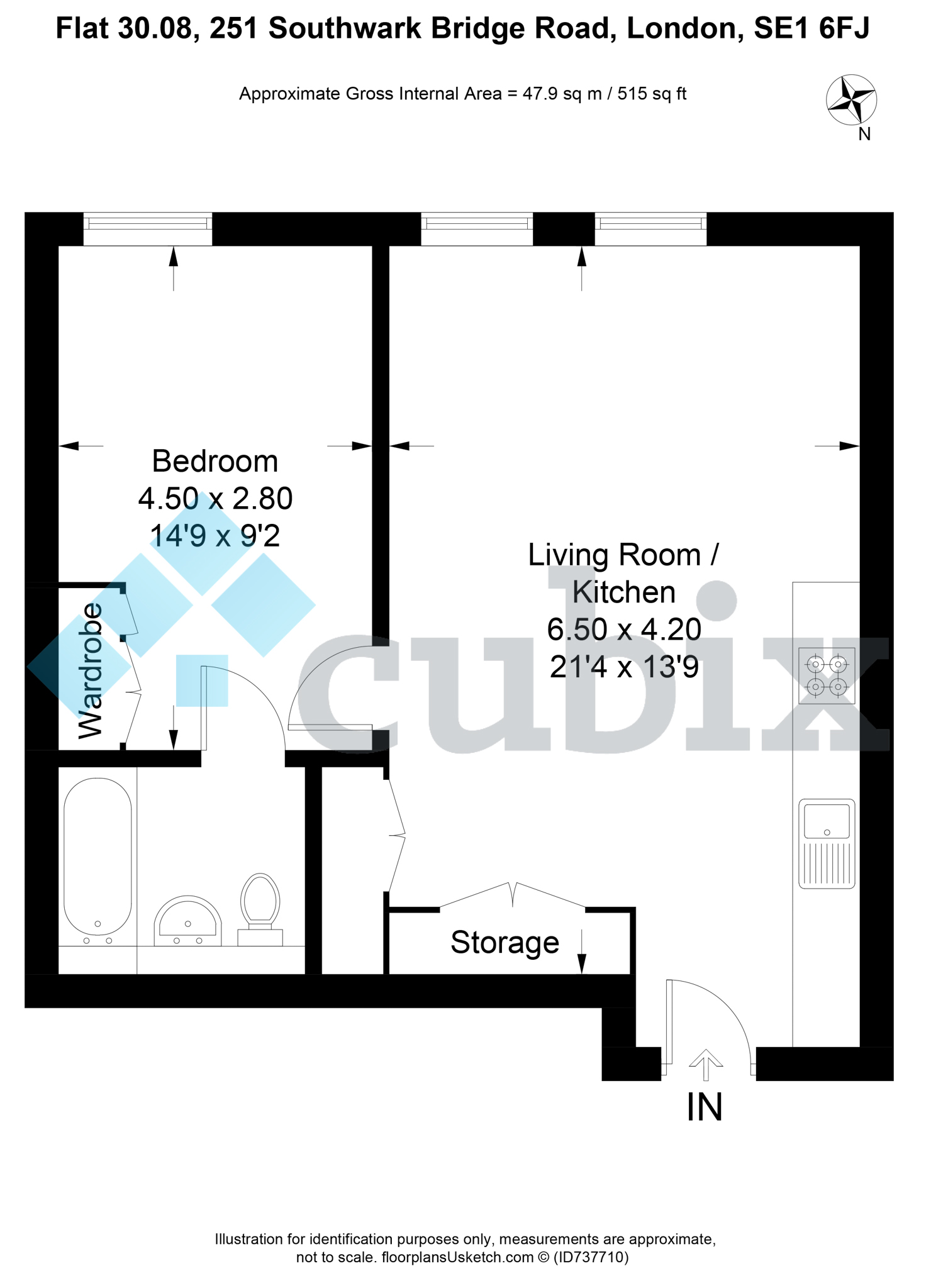 3008, Southwark Bridge Road, London floorplan