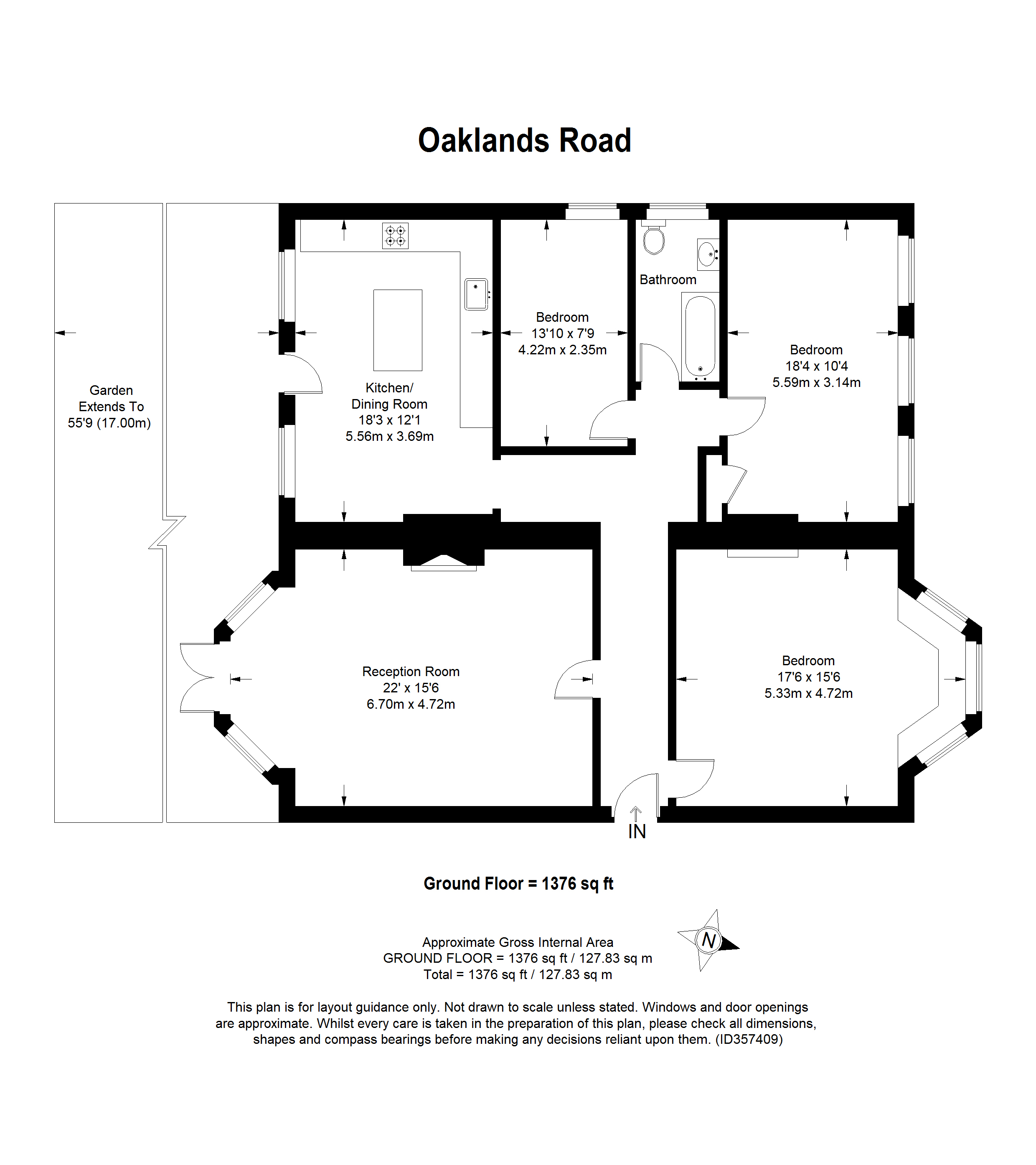 3 Bedrooms Flat for sale in Oaklands Road, Bromley BR1