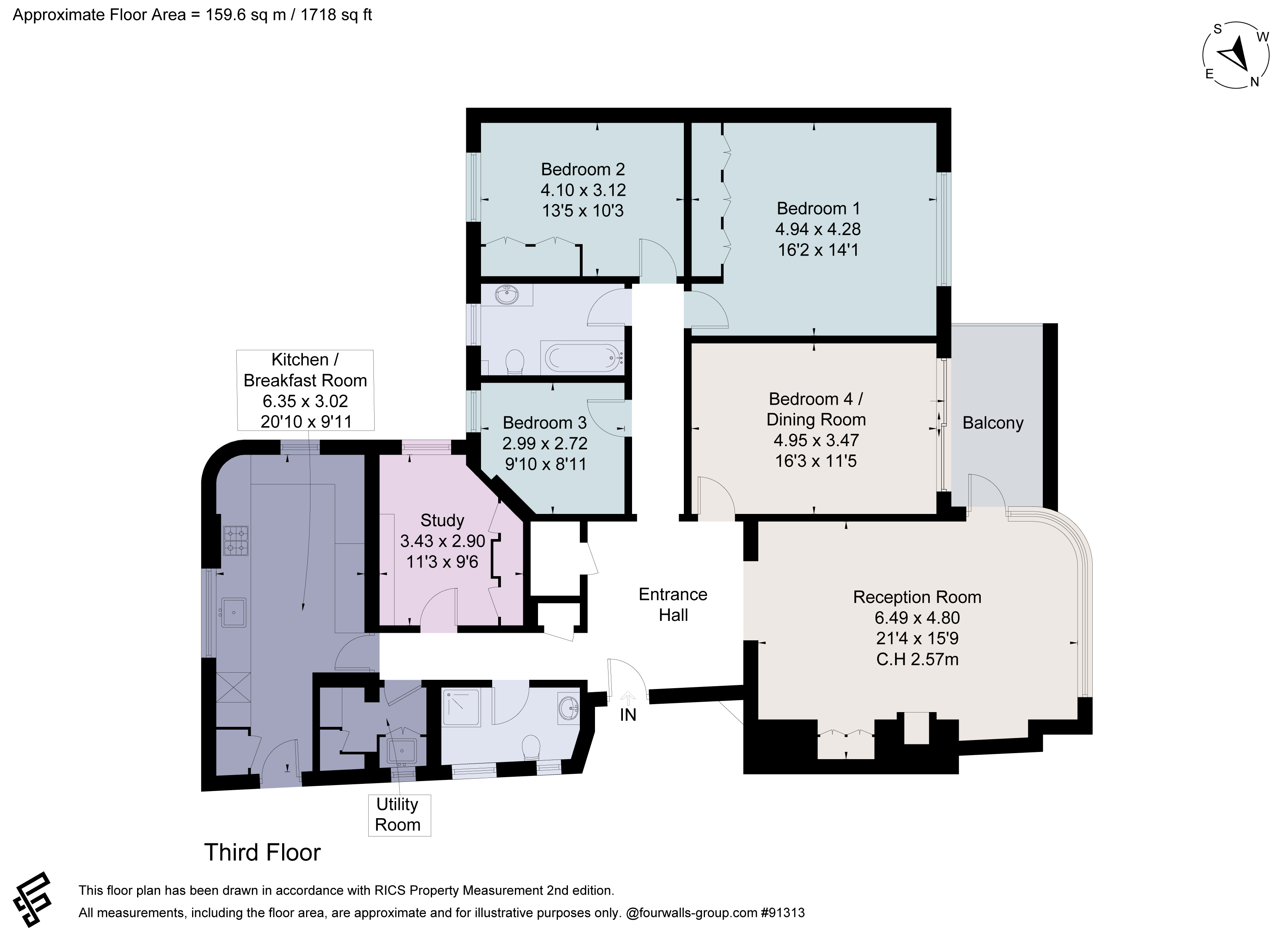 Flat 49,, Fairacres, Putney floorplan