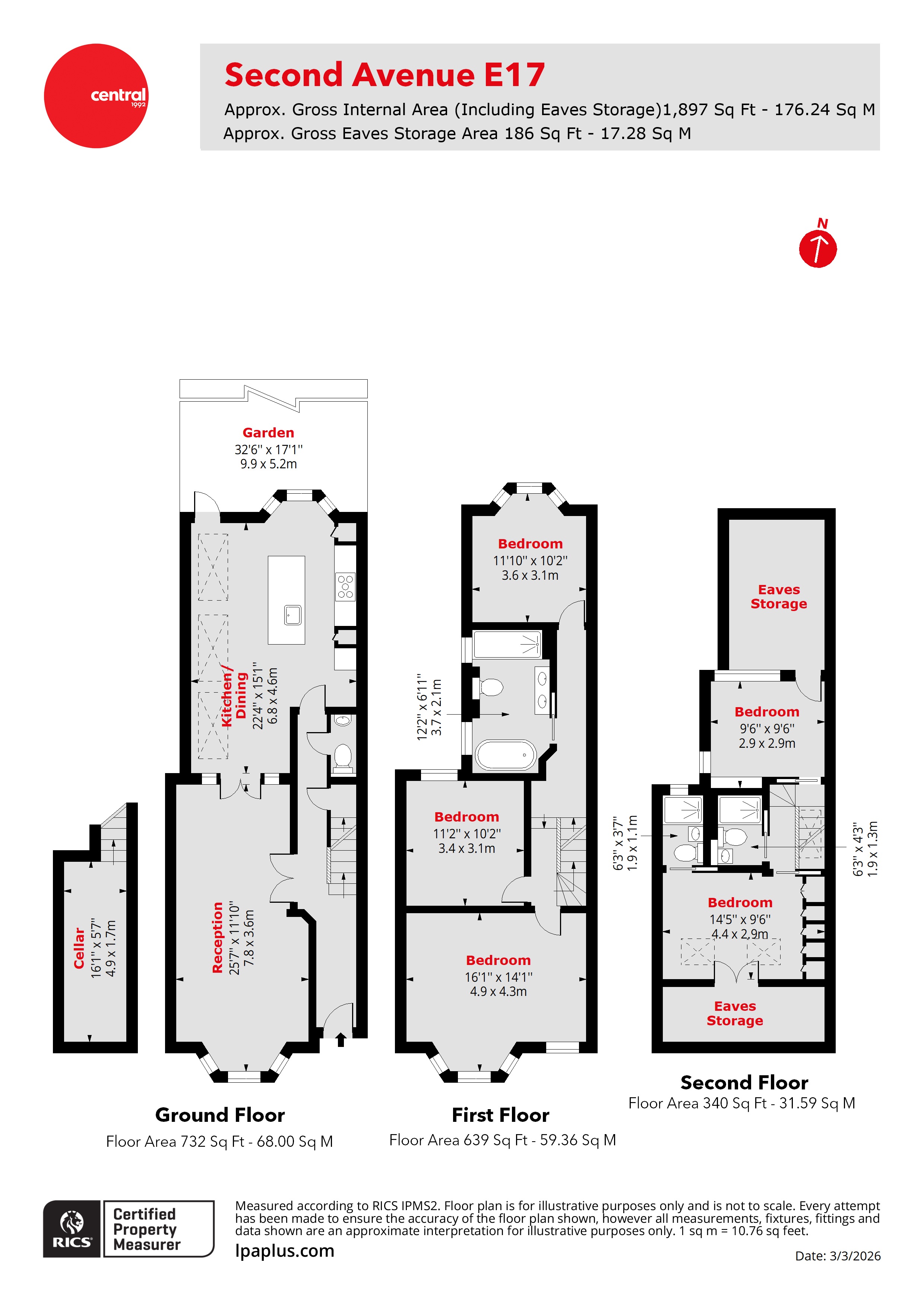 7, Second Avenue, London floorplan