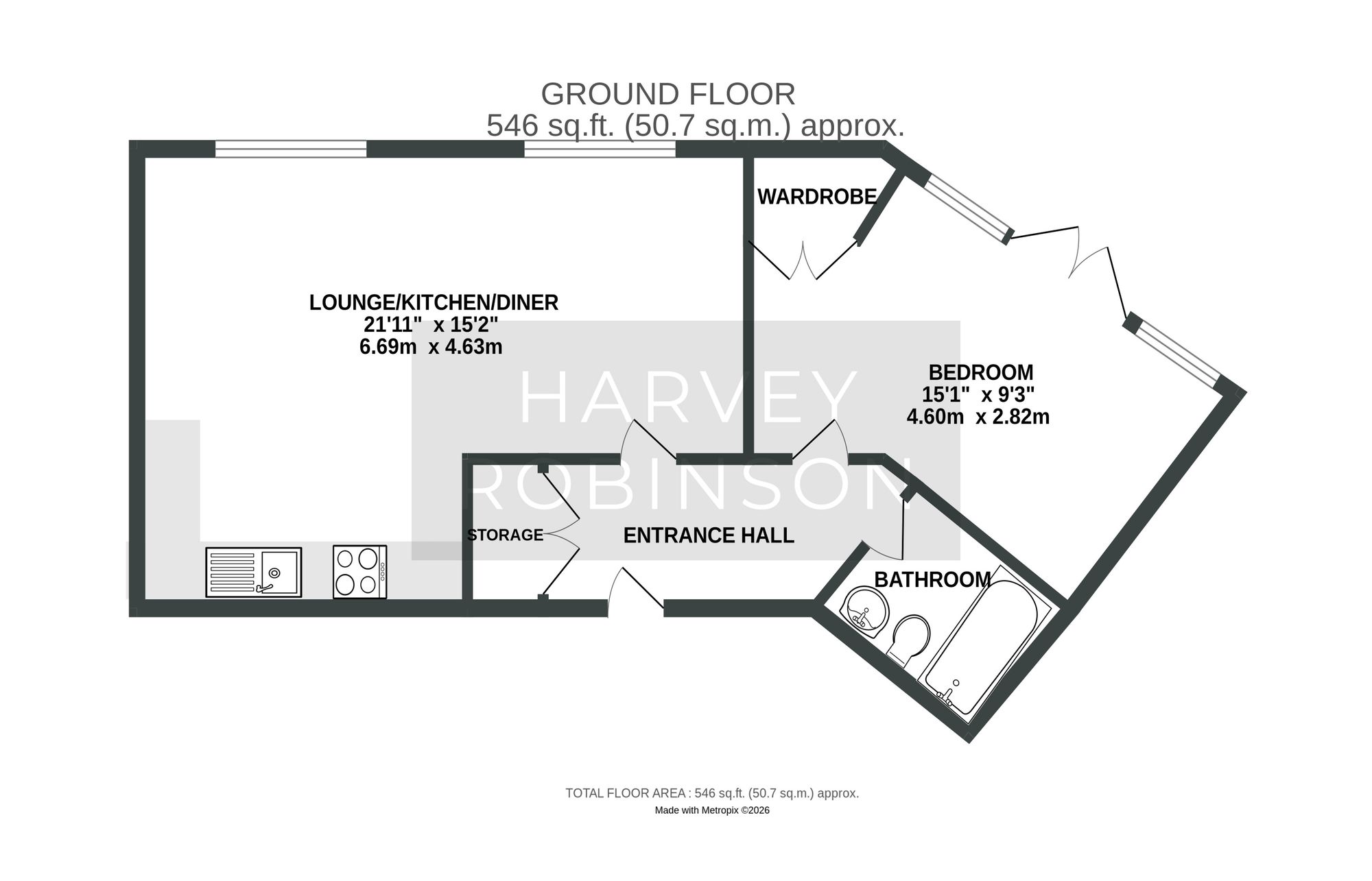 Apt 6, Anglian House, Huntingdon floorplan