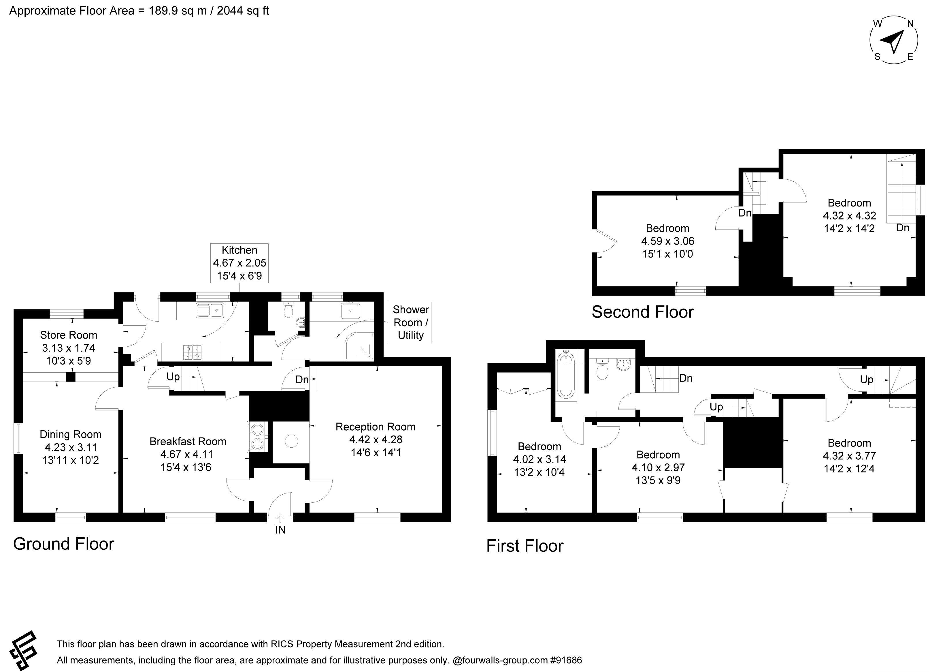 World's End Farmhouse, World's End, Newbury floorplan