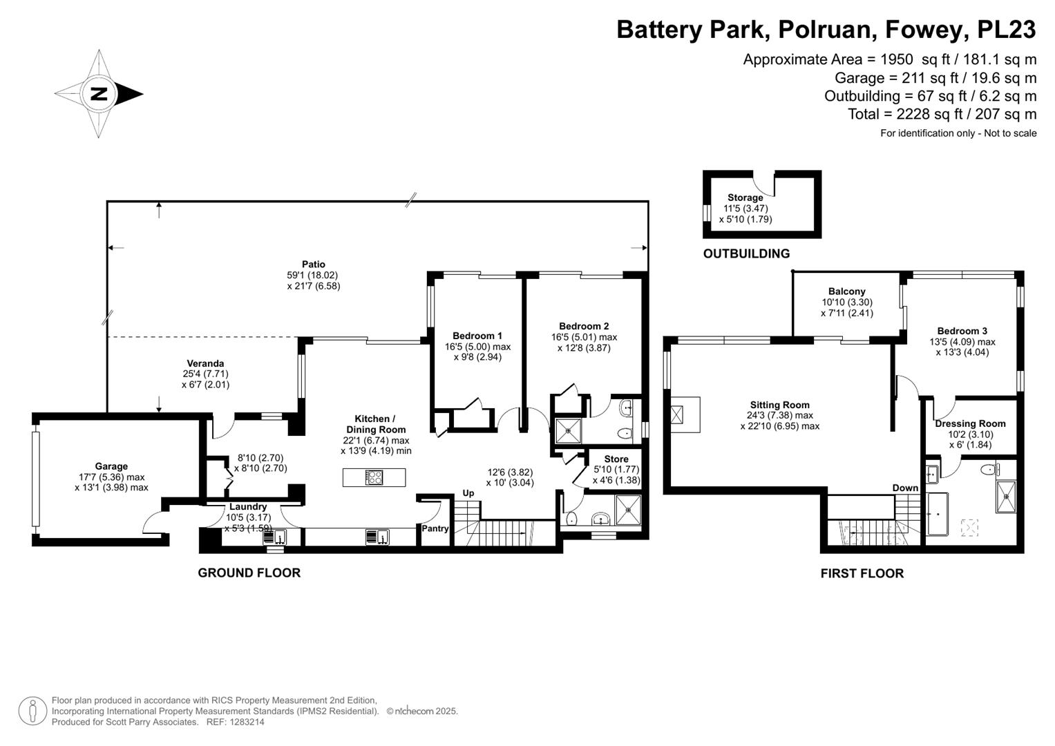 Copper Crest, 4 Battery Park, Fowey floorplan