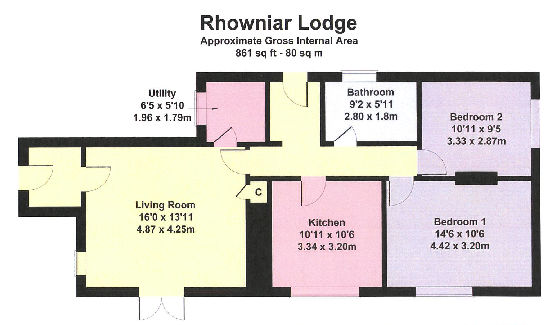 Rhowniar Lodge , Tywyn  floorplan