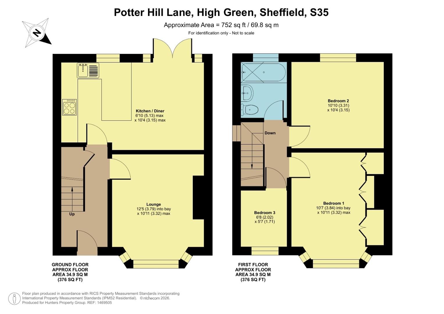 53, Potter Hill Lane, Sheffield floorplan