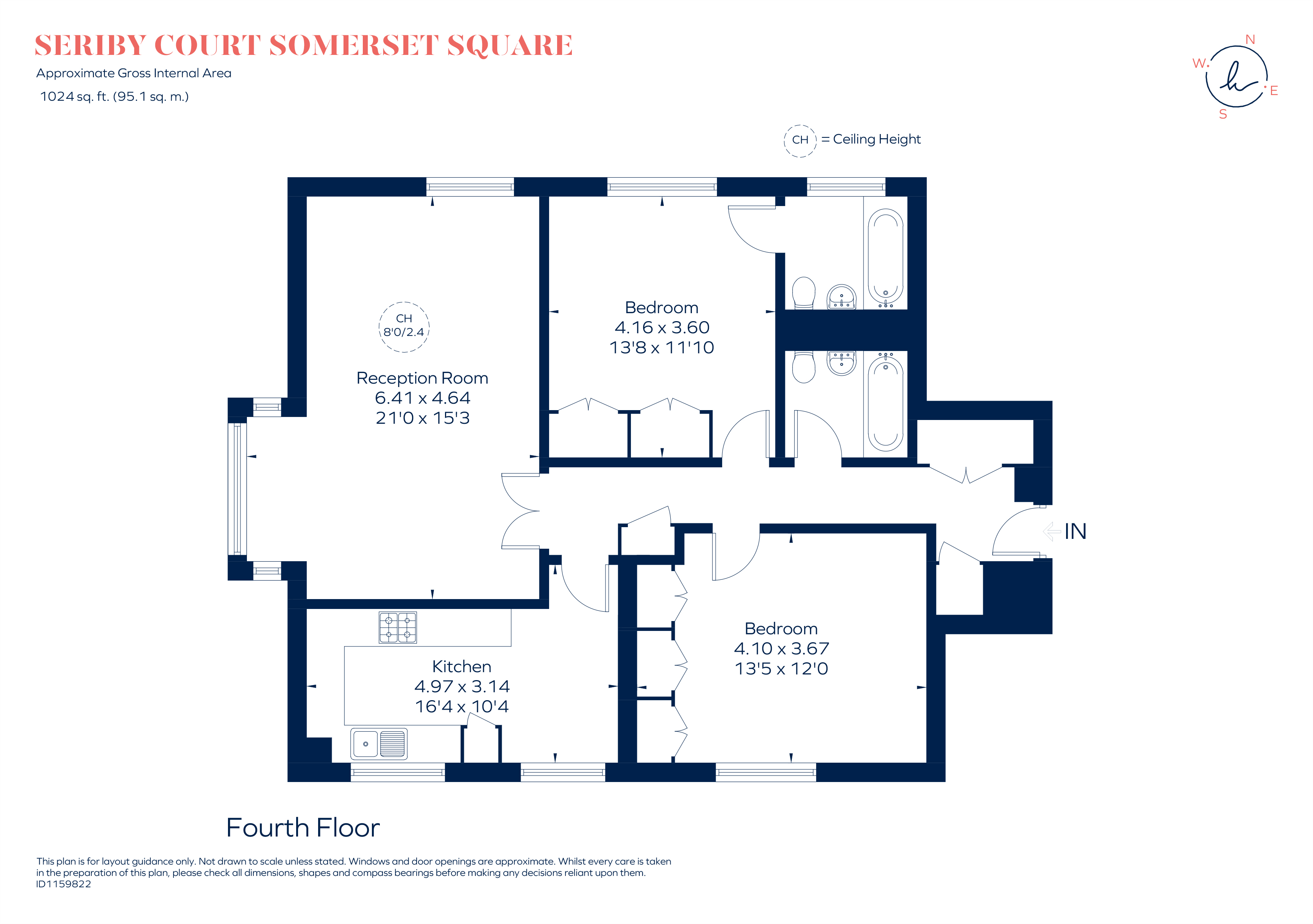 Flat 17 Serlby Court, 29, Somerset Square, London floorplan