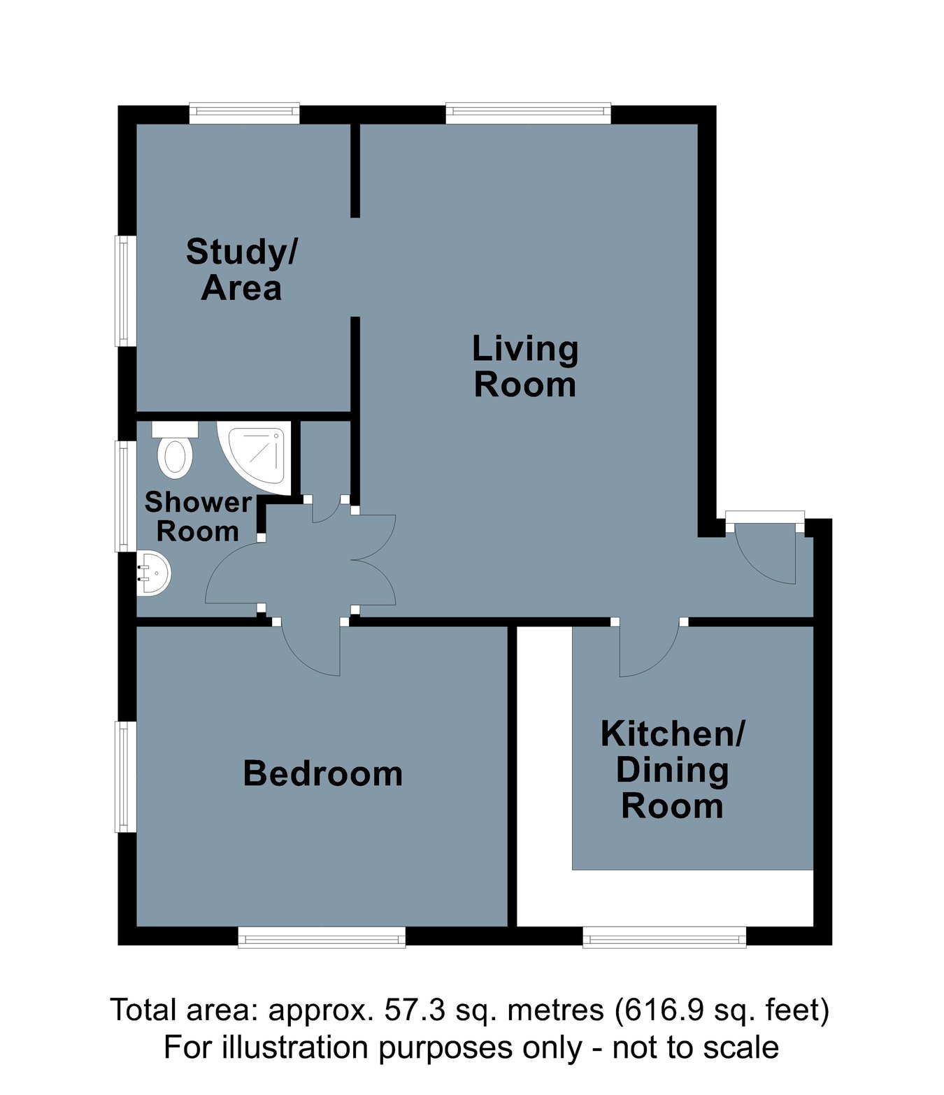 Flat 4 Claverham House, Tollgates, Battle floorplan