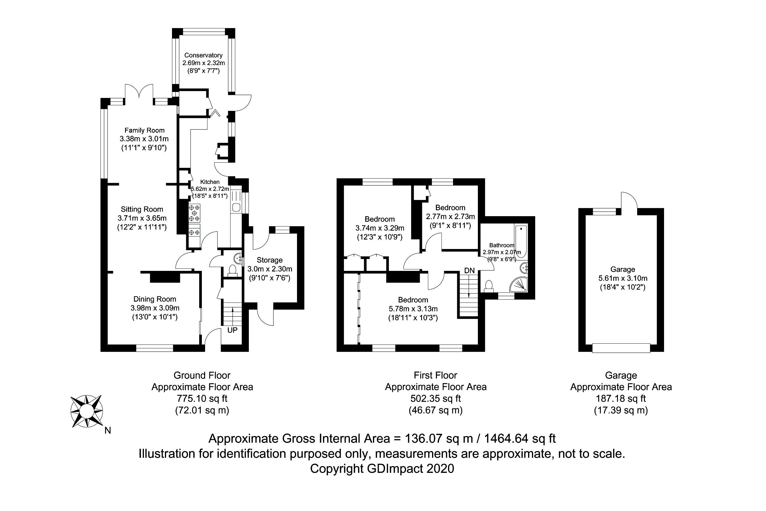 Warnham Road, Horsham, West Sussex RH12, 3 bedroom detached house for