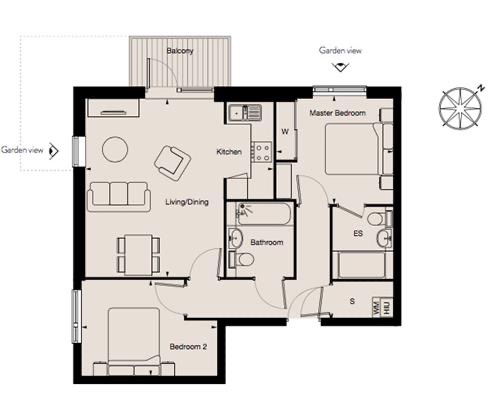 Flat 135, The Peninsula, Gillingham floorplan