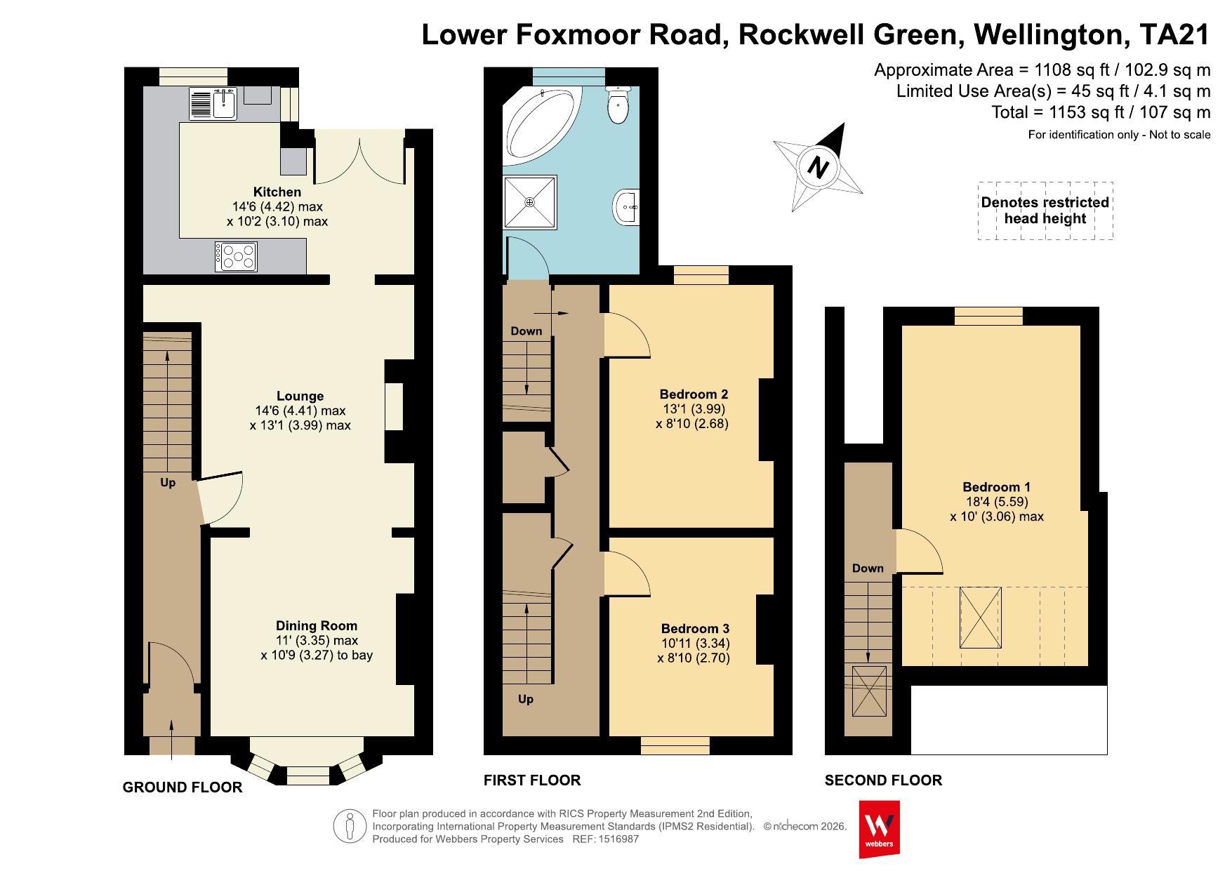16, Lower Foxmoor Road, Wellington floorplan