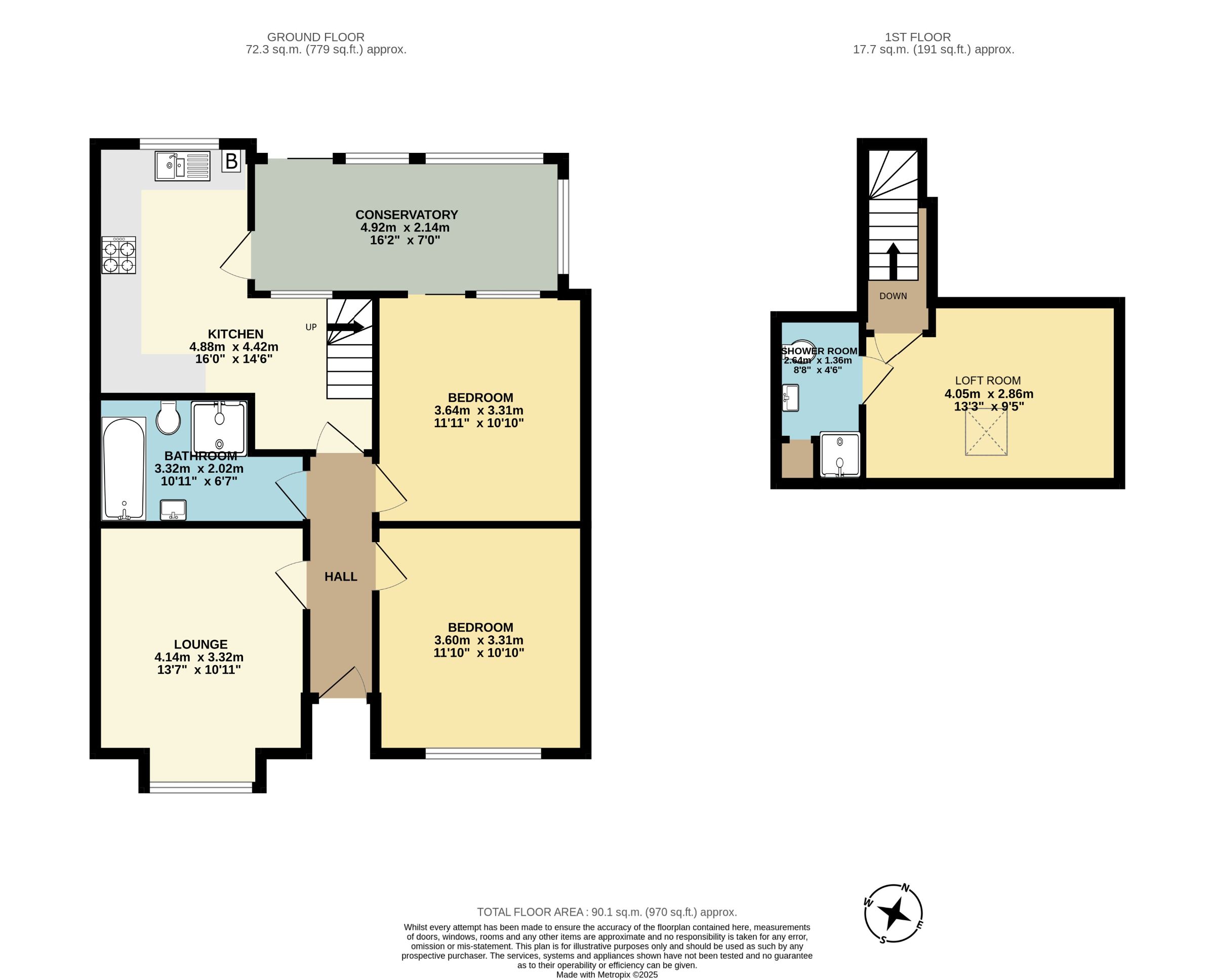 74 Colley End Road, Paignton floorplan