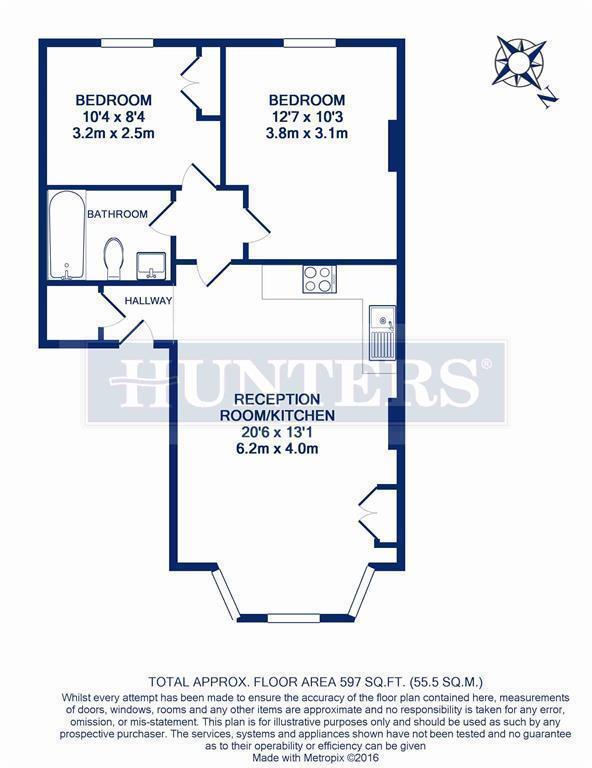 2 Bedrooms Flat to rent in Hemstal Road, London NW6