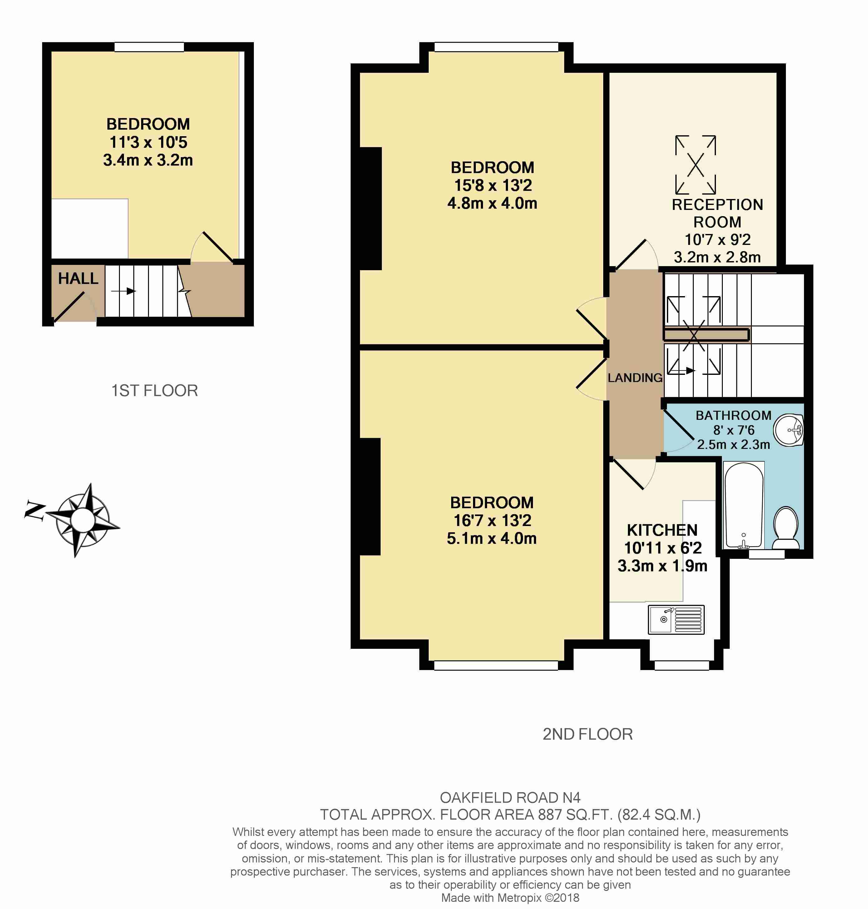 2 Bedrooms Flat to rent in Oakfield Road, London N4