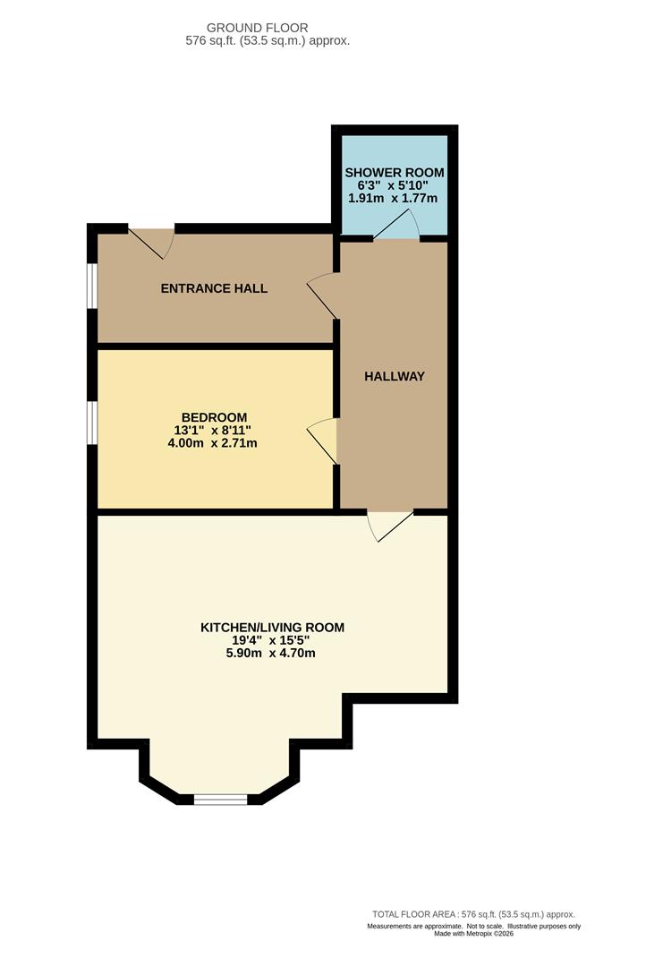Flat 10, 15, Alexandra Road, Sale floorplan