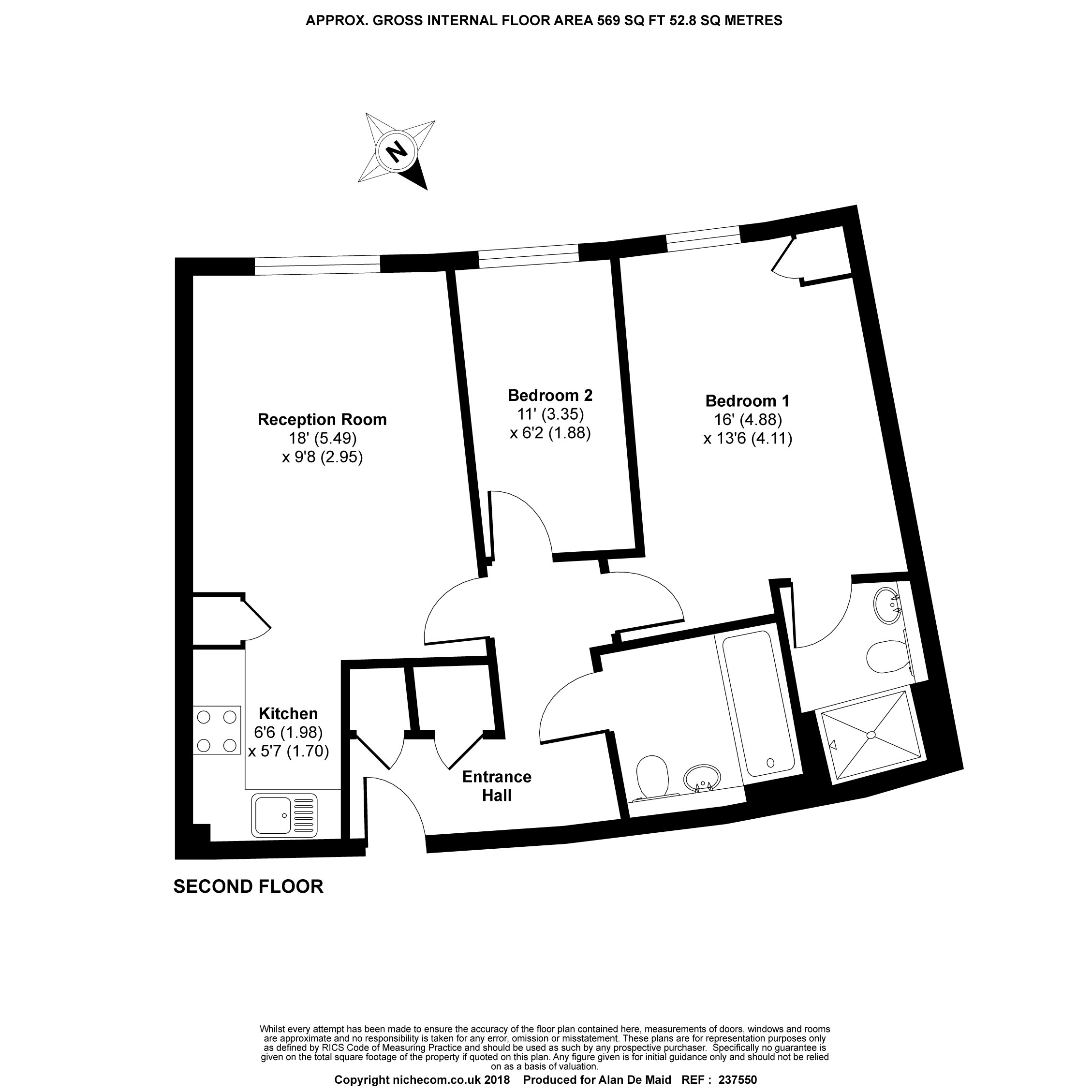 2 Bedrooms Flat to rent in Jefferson Place, Bromley BR2