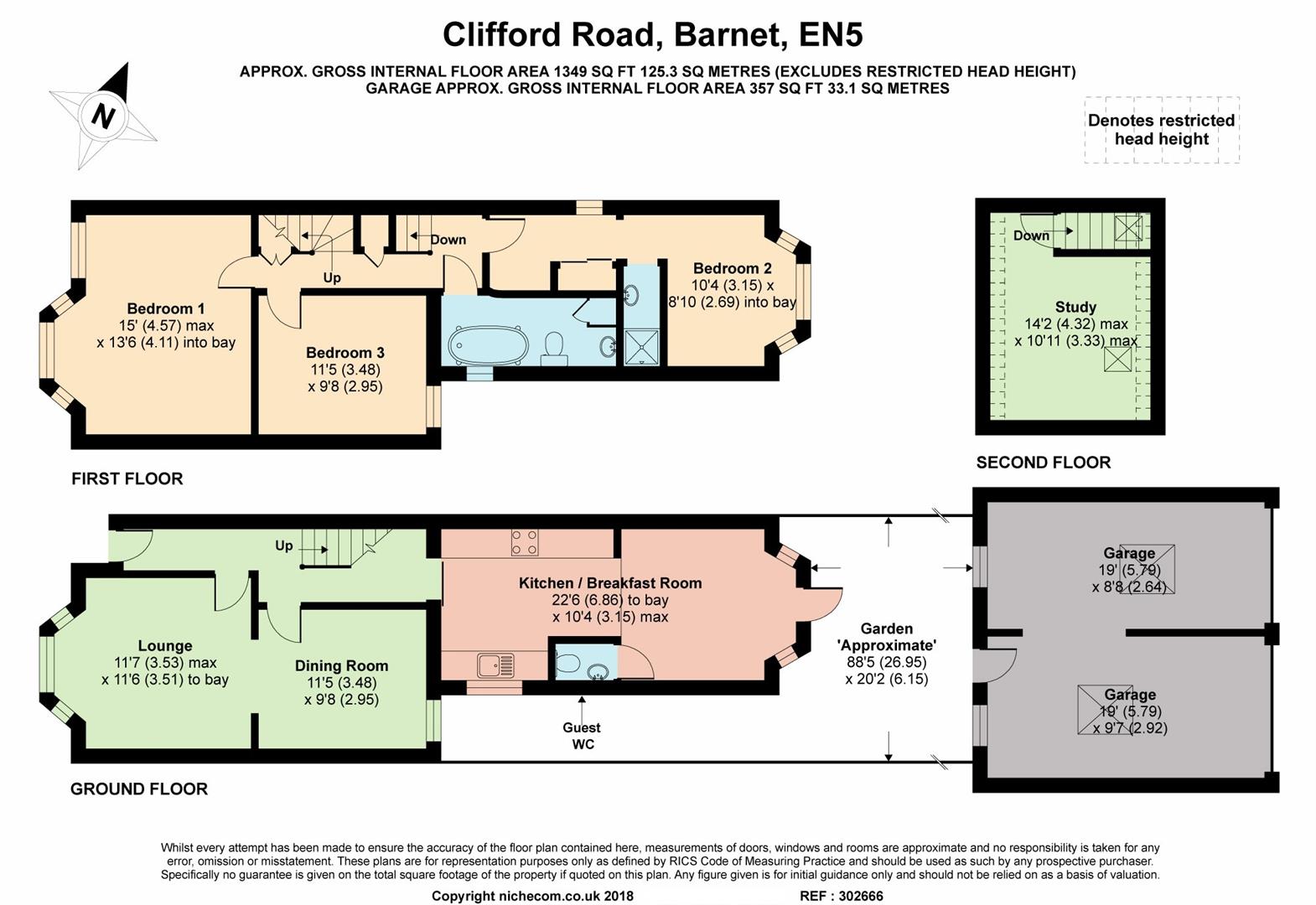 3 Bedrooms Semi-detached house for sale in Clifford Road, New Barnet, Barnet EN5