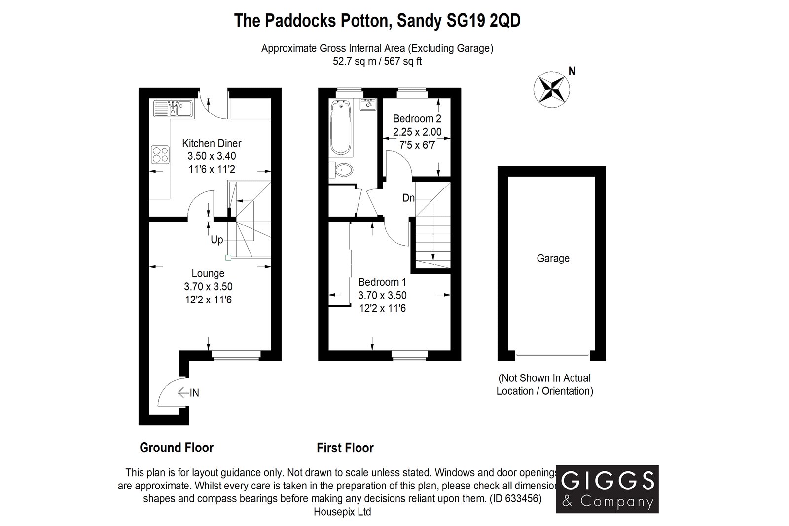 The Paddocks, Potton, Sandy, Bedfordshire SG19, 2 bedroom terraced
