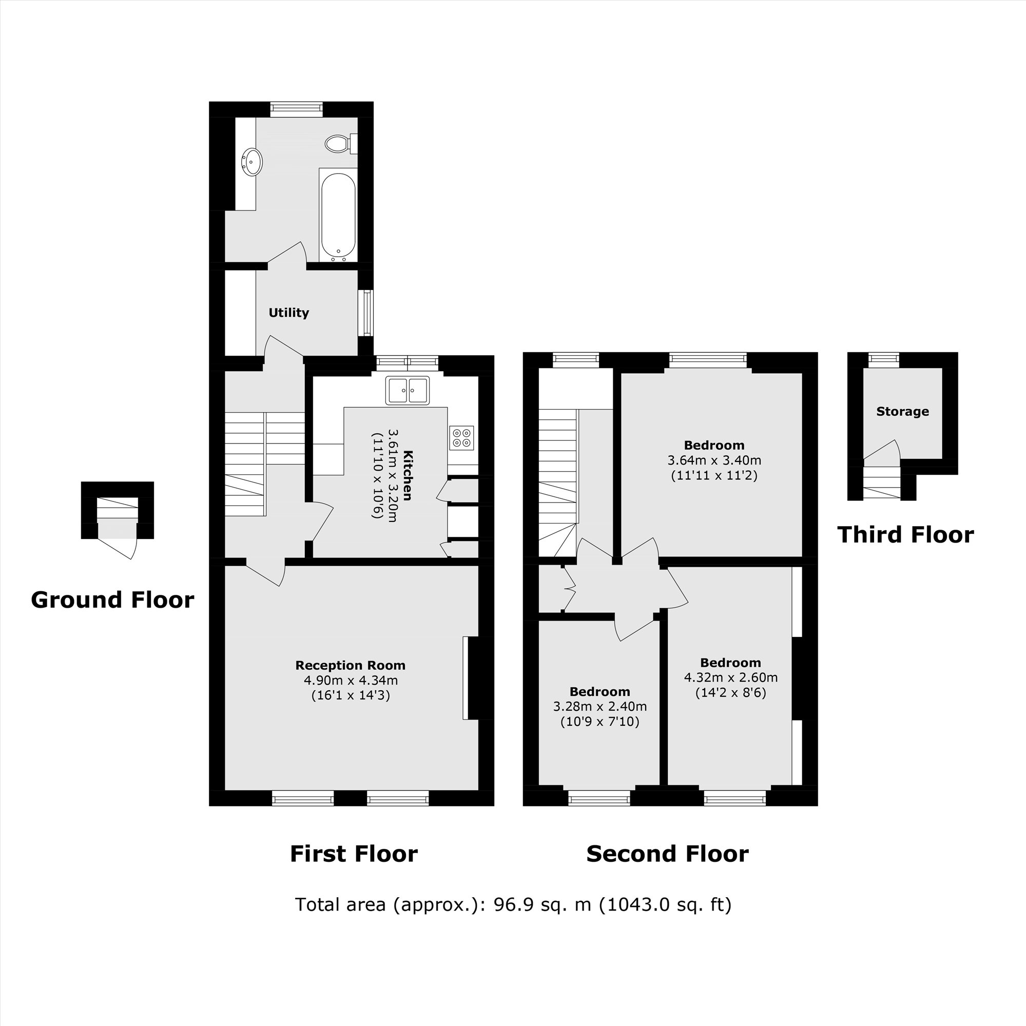 75B, Axminster Road, London floorplan