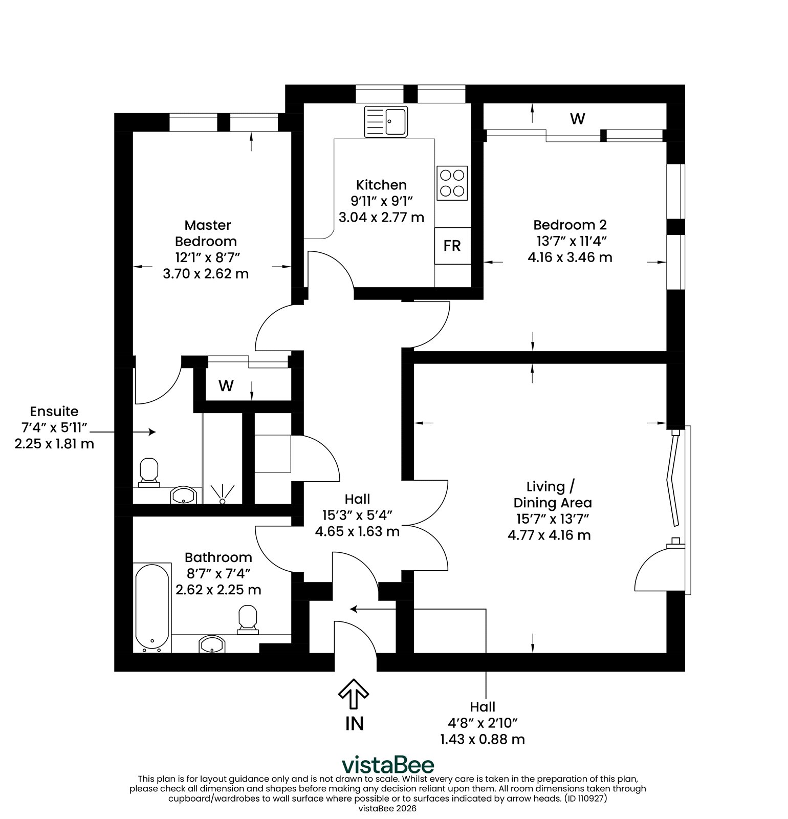 Flat 2/3, 22, Station Avenue, Inverkip floorplan