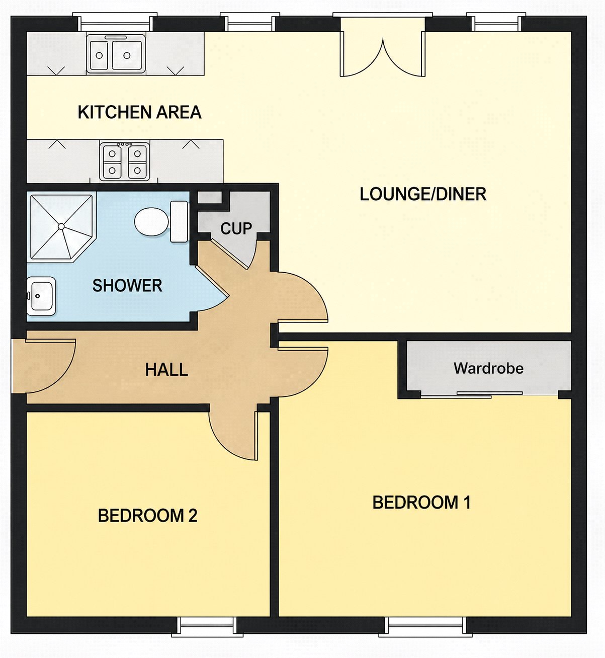 Apartment 9 Atlantic Court,, Northfield Road, Devon floorplan