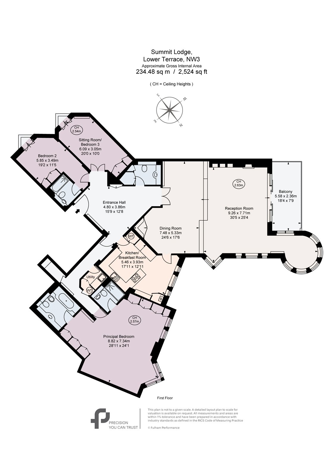 Flat 9, Summit Lodge,, Lower Terrace, London floorplan