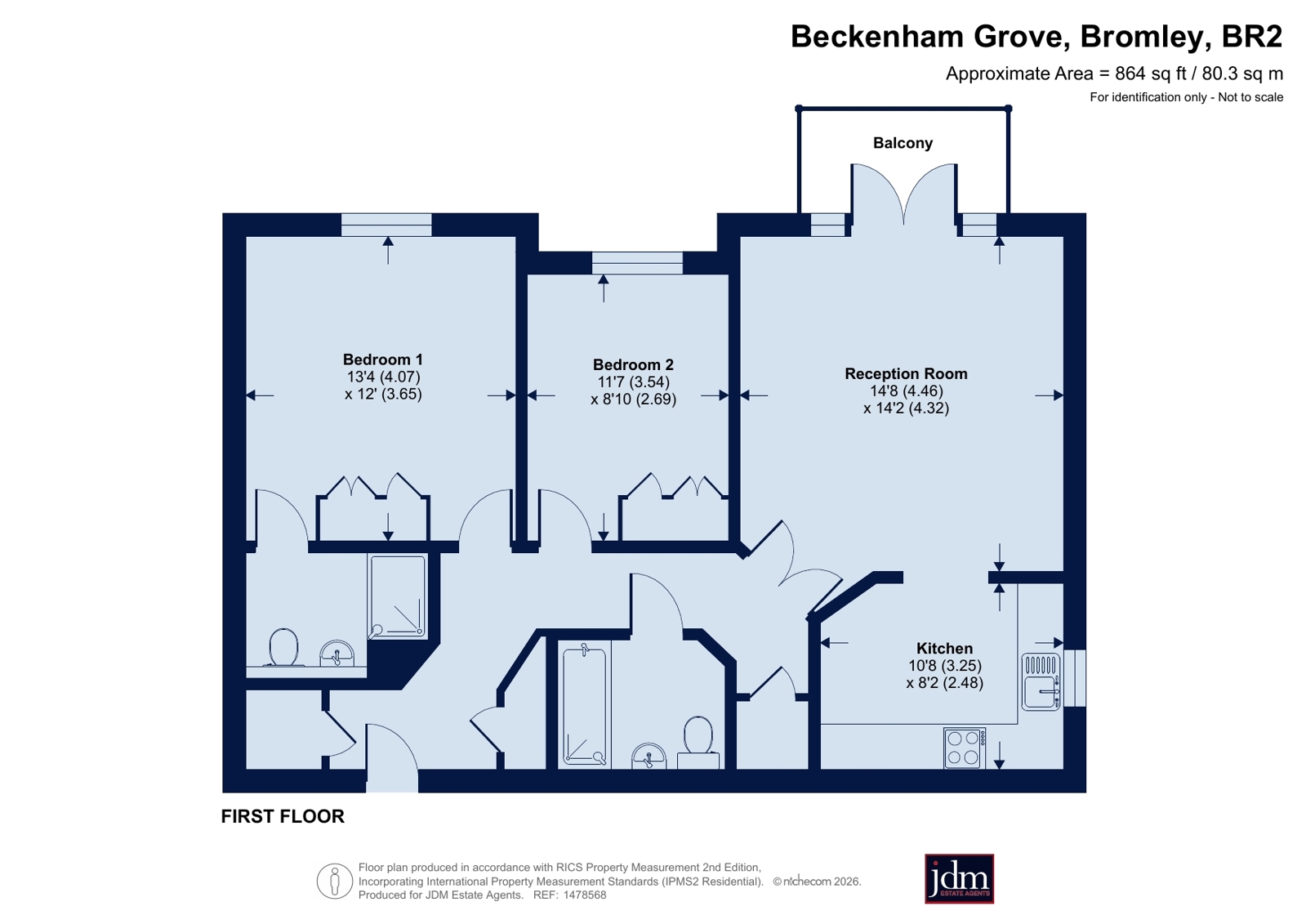 Flat 6, Sibley Court, 7, Beckenham Grove, Bromley floorplan