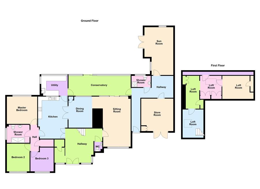 Deers Leap, Court Lane, Offenham floorplan