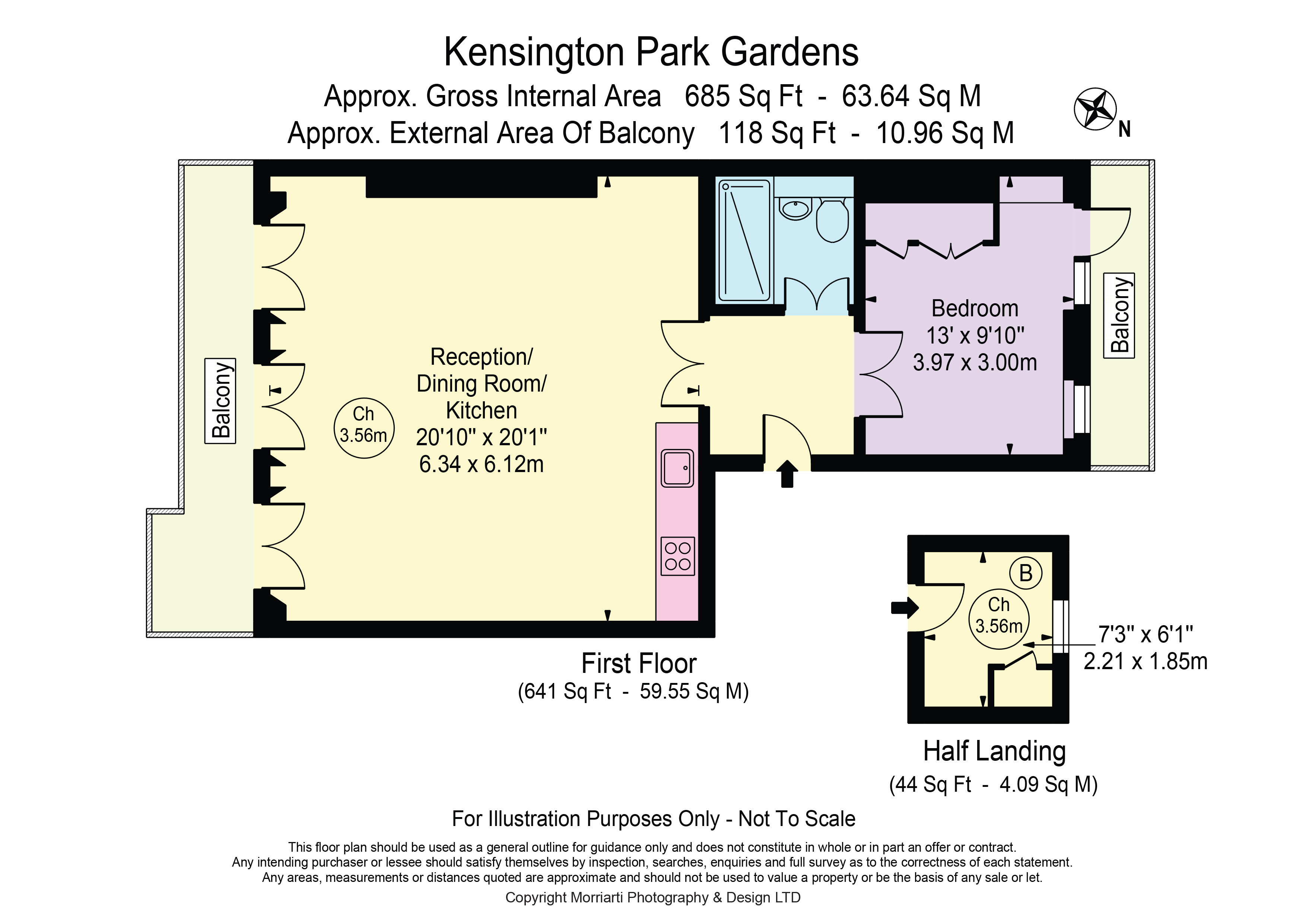 Flat 3, 44, Kensington Park Gardens, London floorplan