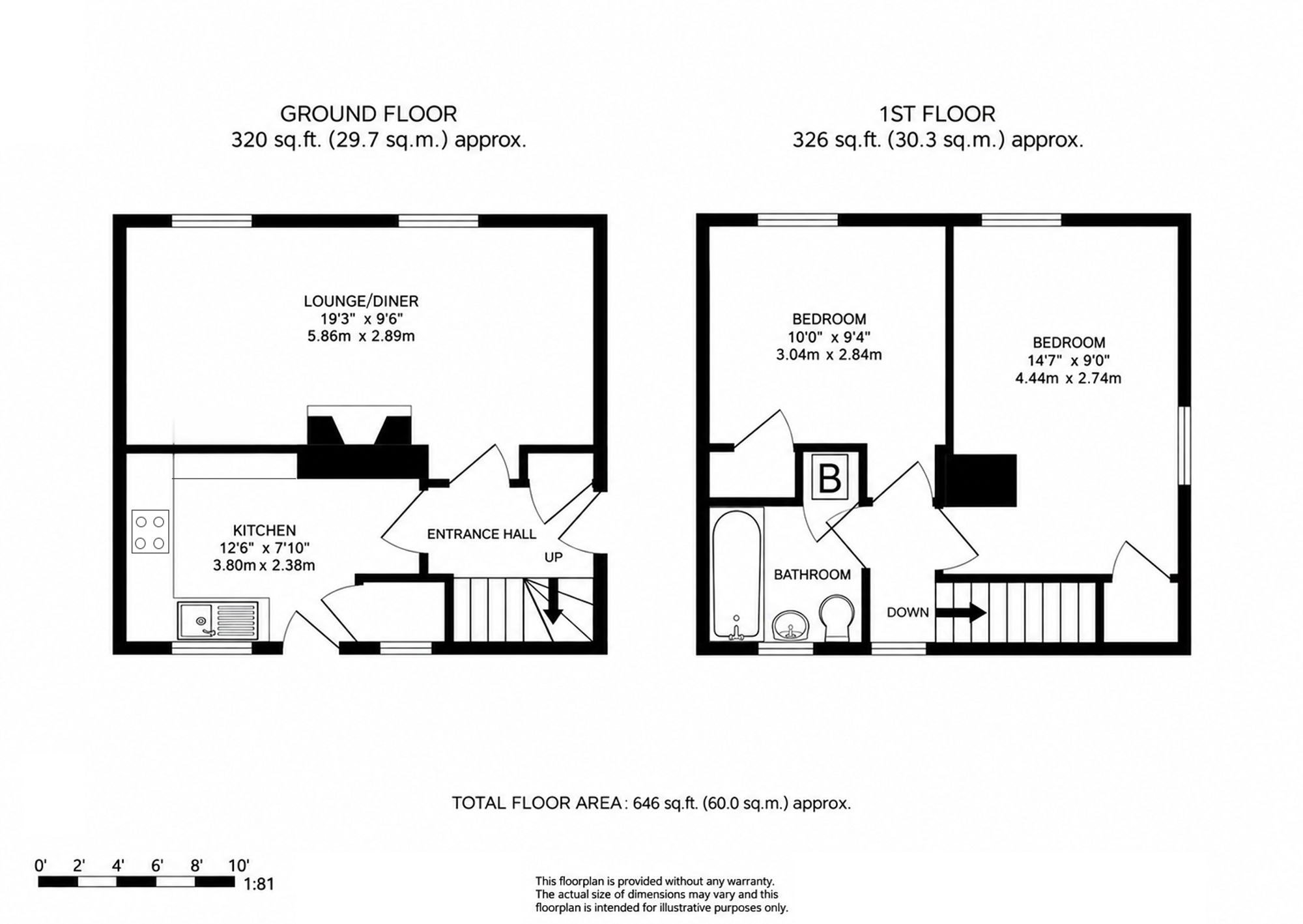 73 Slack Lane, Chesterfield floorplan