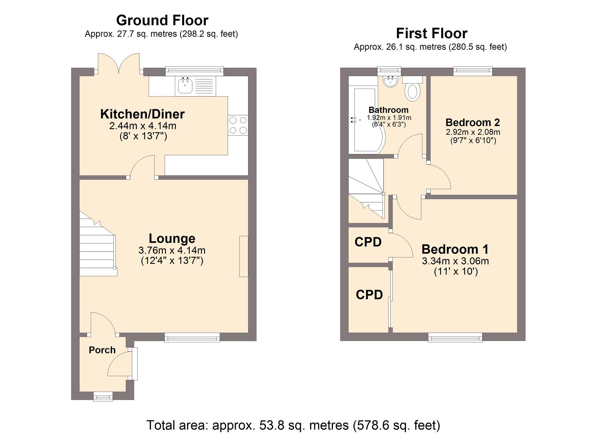 15 Hawthorn Road, Sheffield floorplan