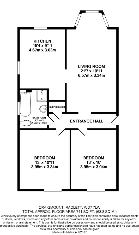 2 Bedrooms Flat to rent in Craigmount, Radlett WD7