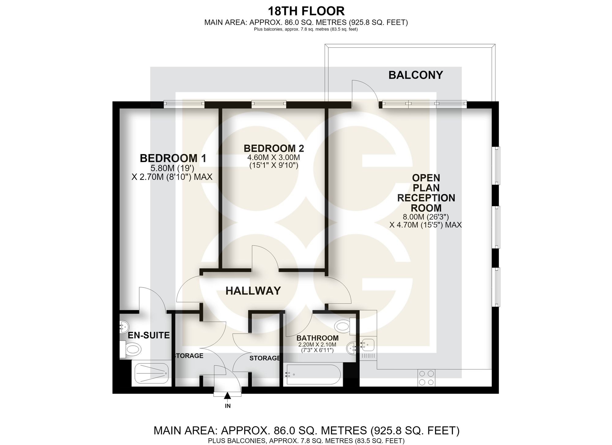 Flat 276, Baronet House, London floorplan