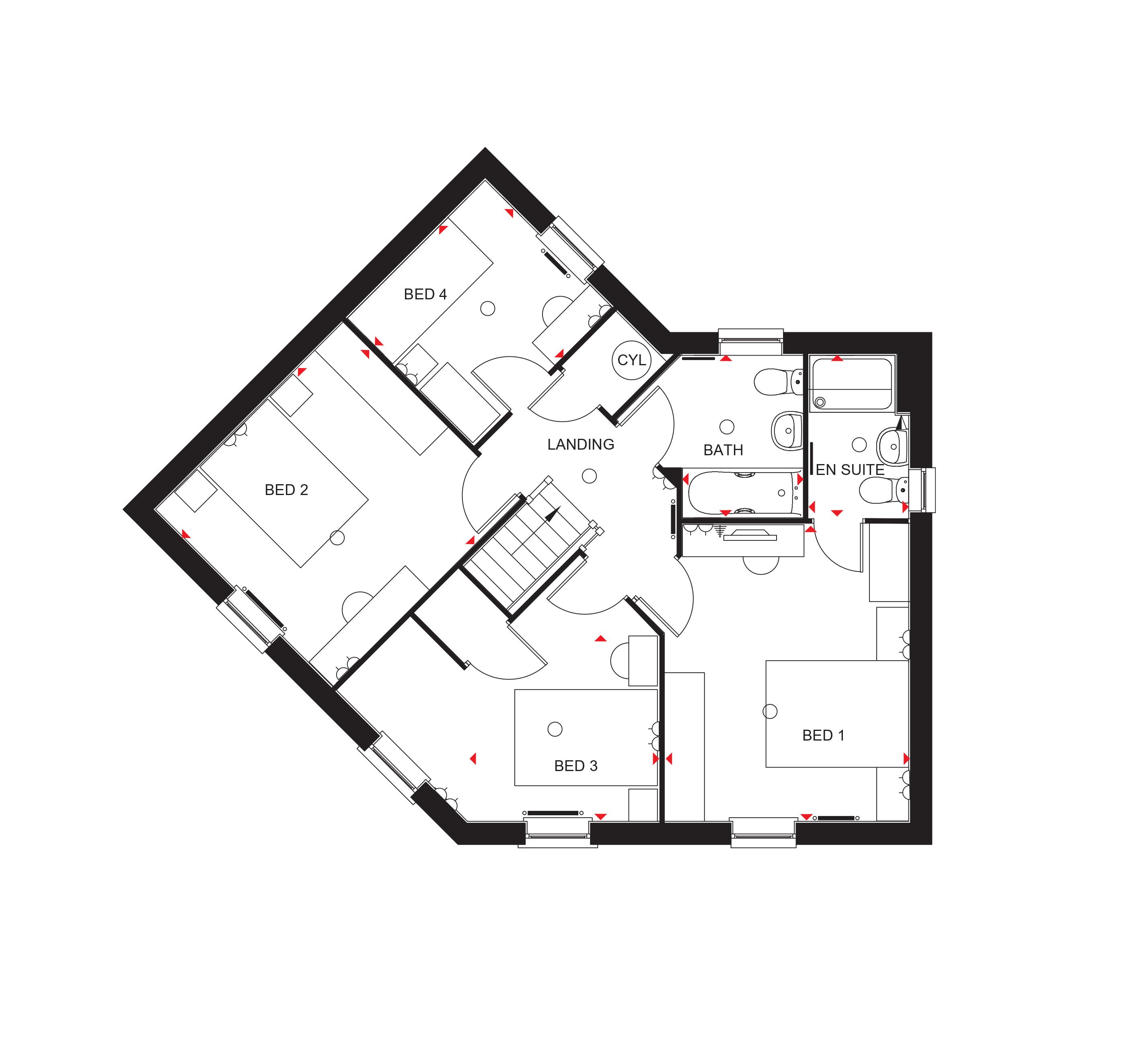 "Billington" at Mitton Road, Whalley, Clitheroe BB7, 4 bedroom semi