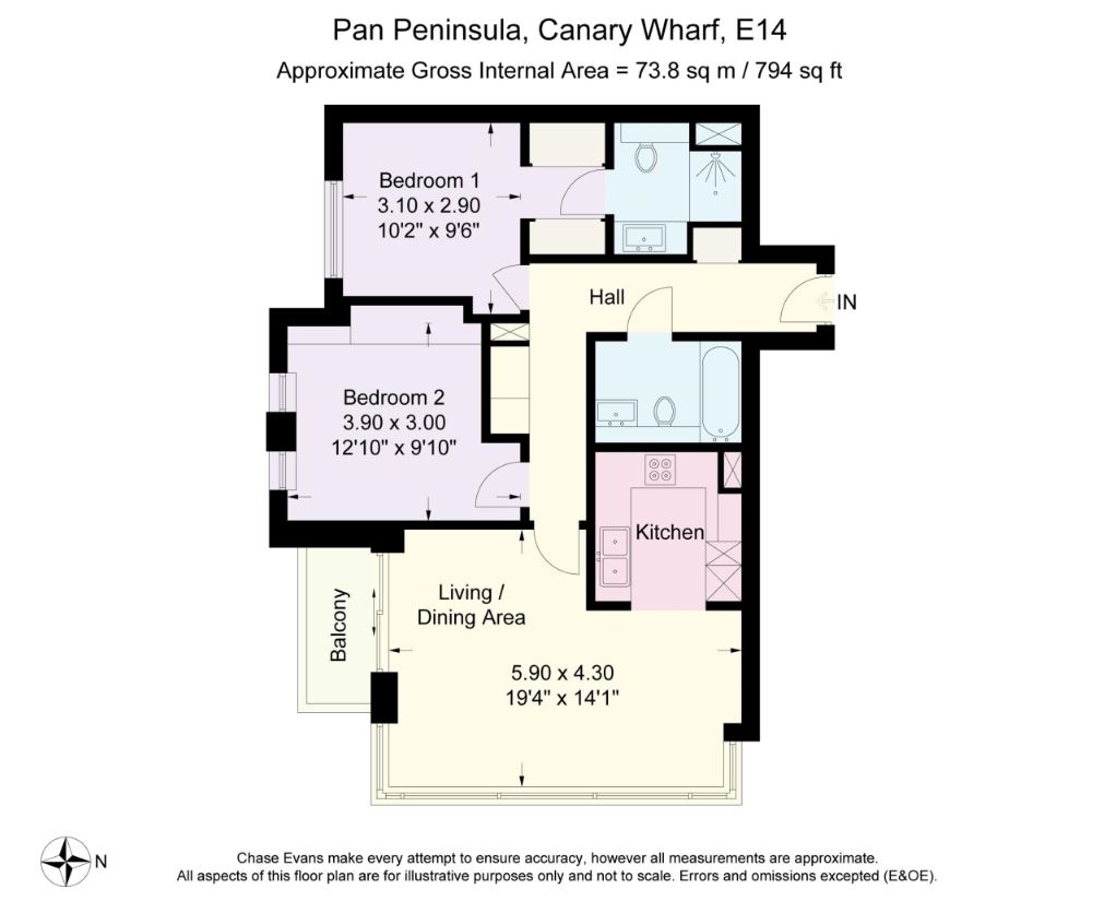 2 Bedrooms Flat to rent in West Tower, Pan Peninsula Square, Canary Wharf E14