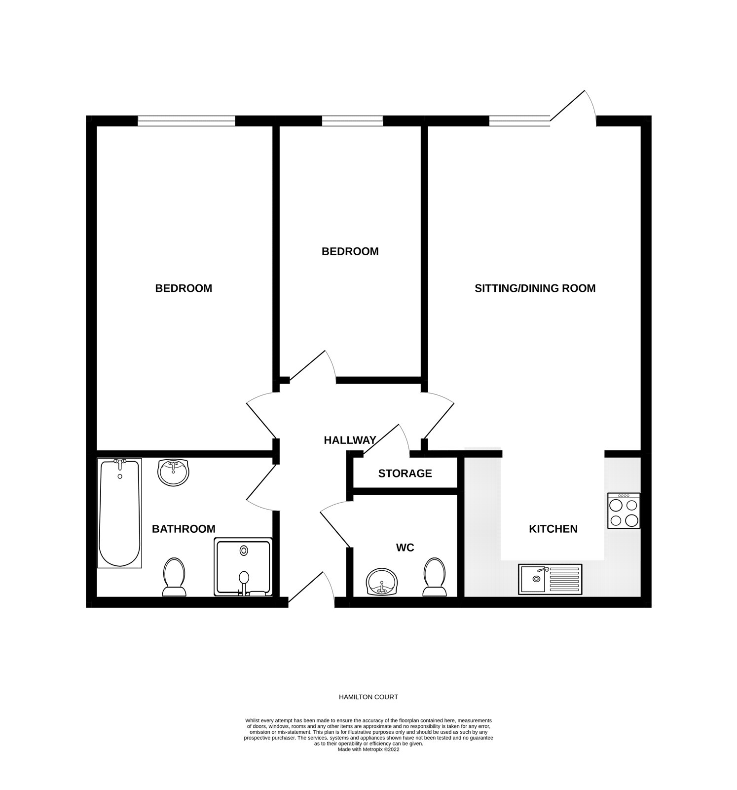 9 Hamilton Court,, Fernhill Road, Camberley floorplan