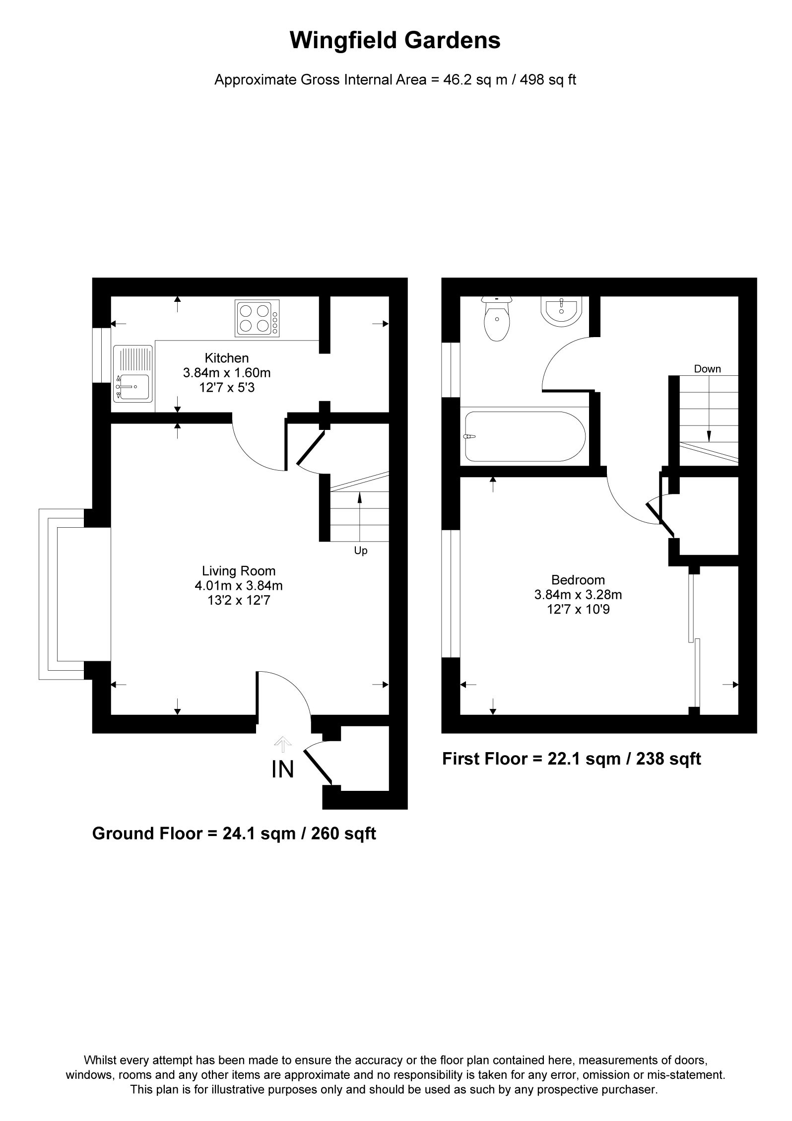 18, Wingfield Gardens, Camberley floorplan