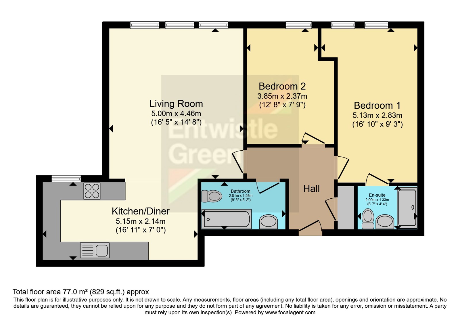 Flat 5, 60, Merrilocks Road, Merseyside floorplan