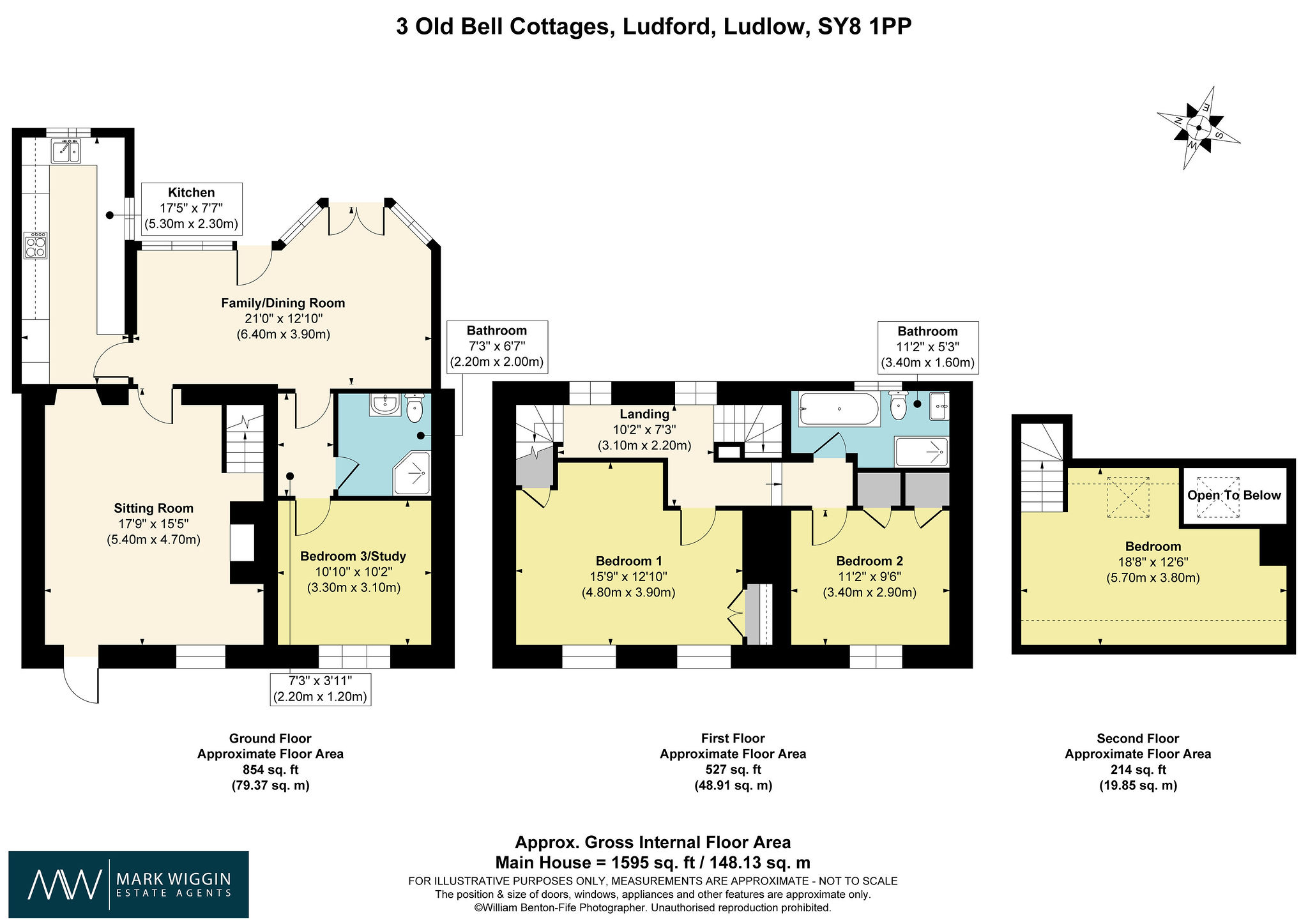 3 Old Bell Cottages,, Ludford, Shropshire floorplan