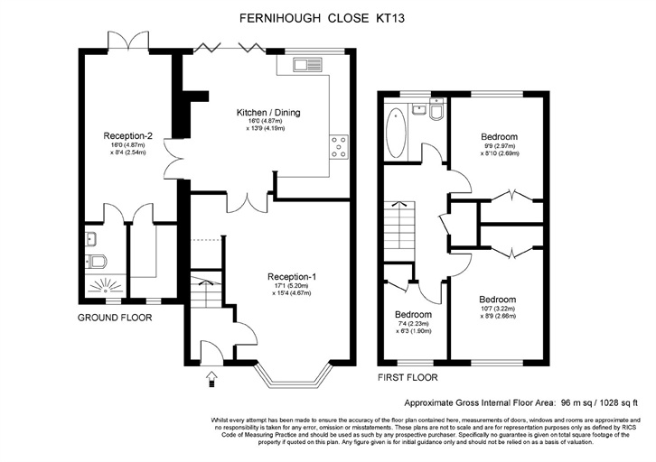 3 Bedrooms Link-detached house for sale in Fernihough Close, Weybridge, Surrey KT13