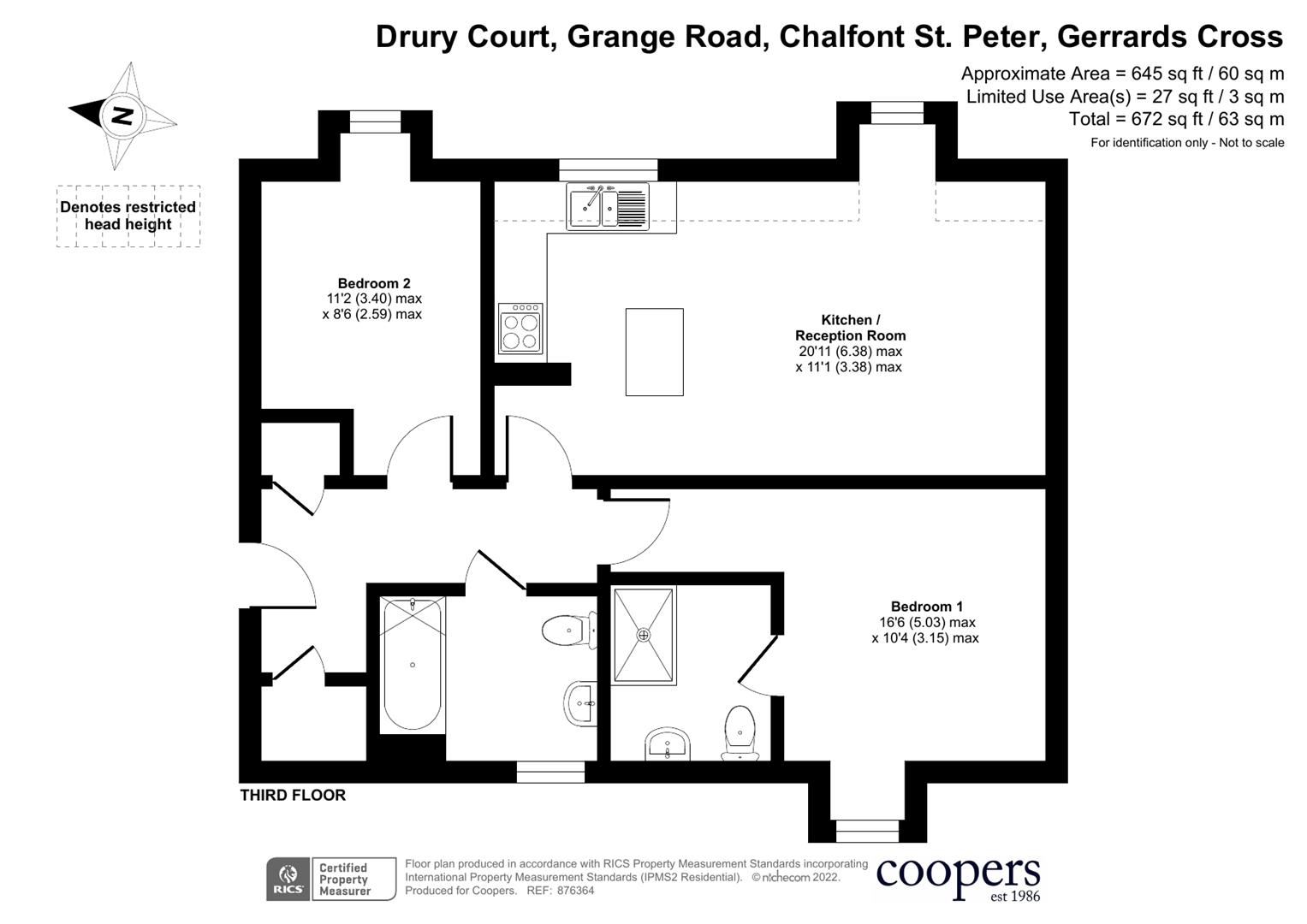 Grange Road, Chalfont St. Peter, Gerrards Cross SL9, 2 bedroom flat for